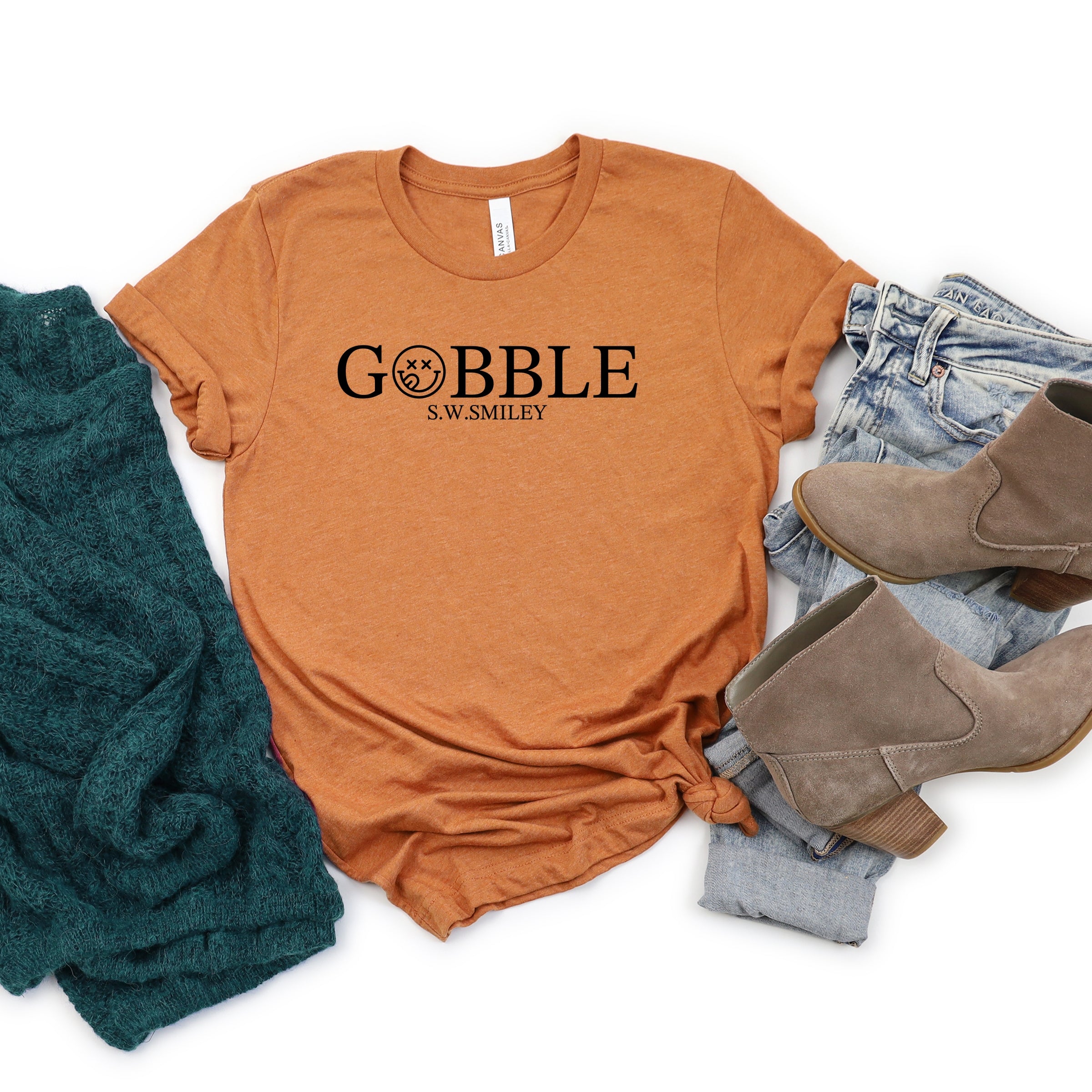 S.W.Smiley Gobble Typewriter - Women's Short Sleeve Graphic T-Shirt
