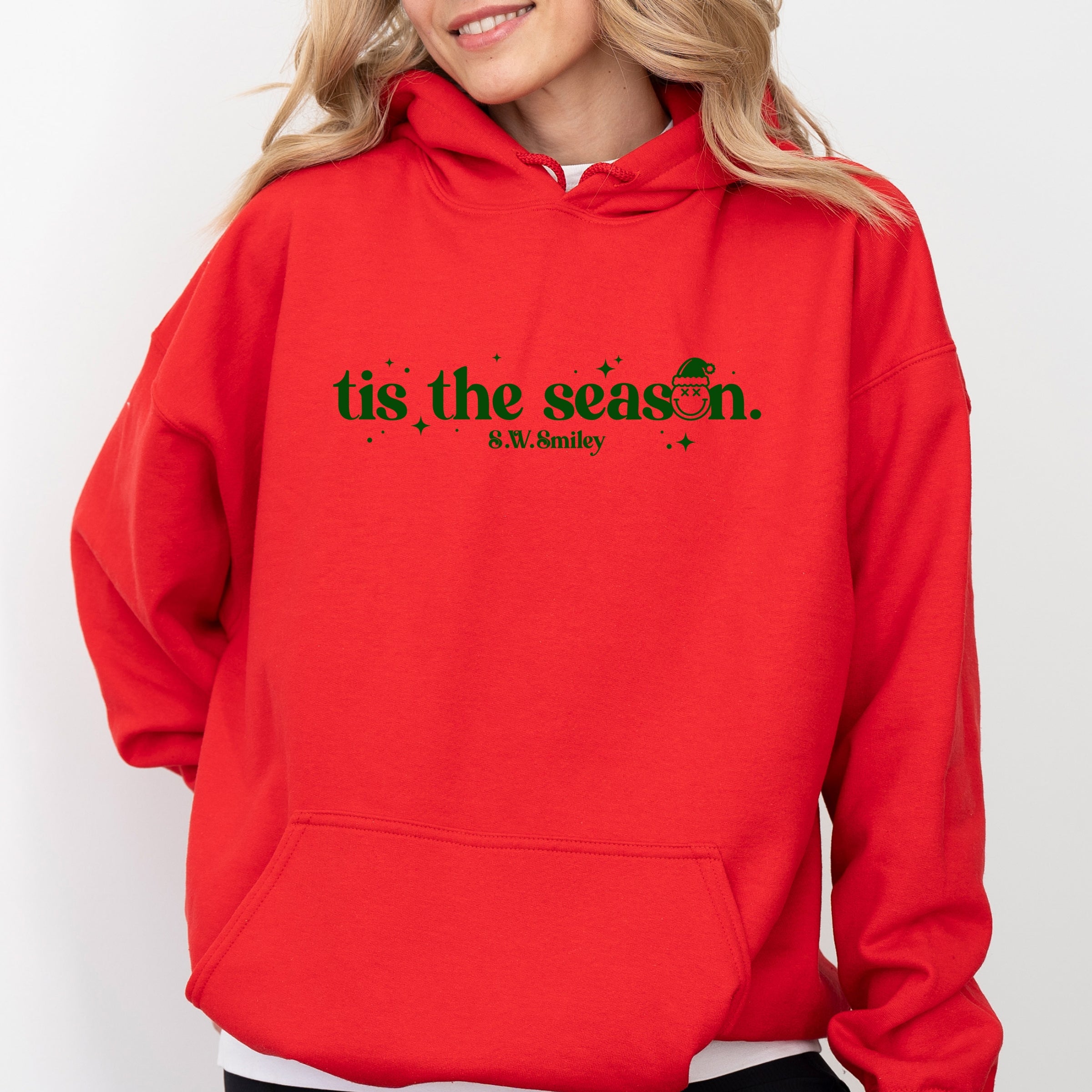 S.W.Smiley Tis The Season Sparkle - Women's Graphic Hoodie