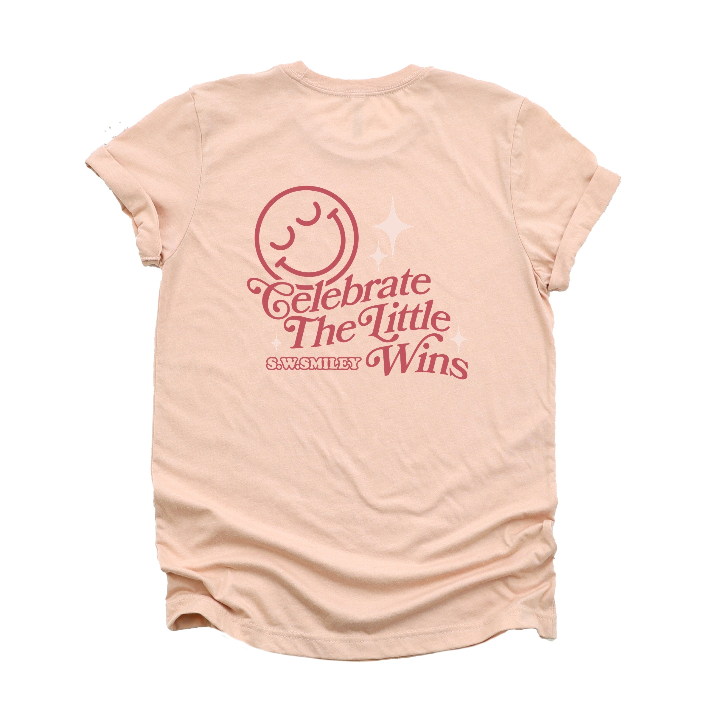 S.W.Smiley Celebrate The Little Wins - Women's Short Sleeve Graphic T-Shirt
