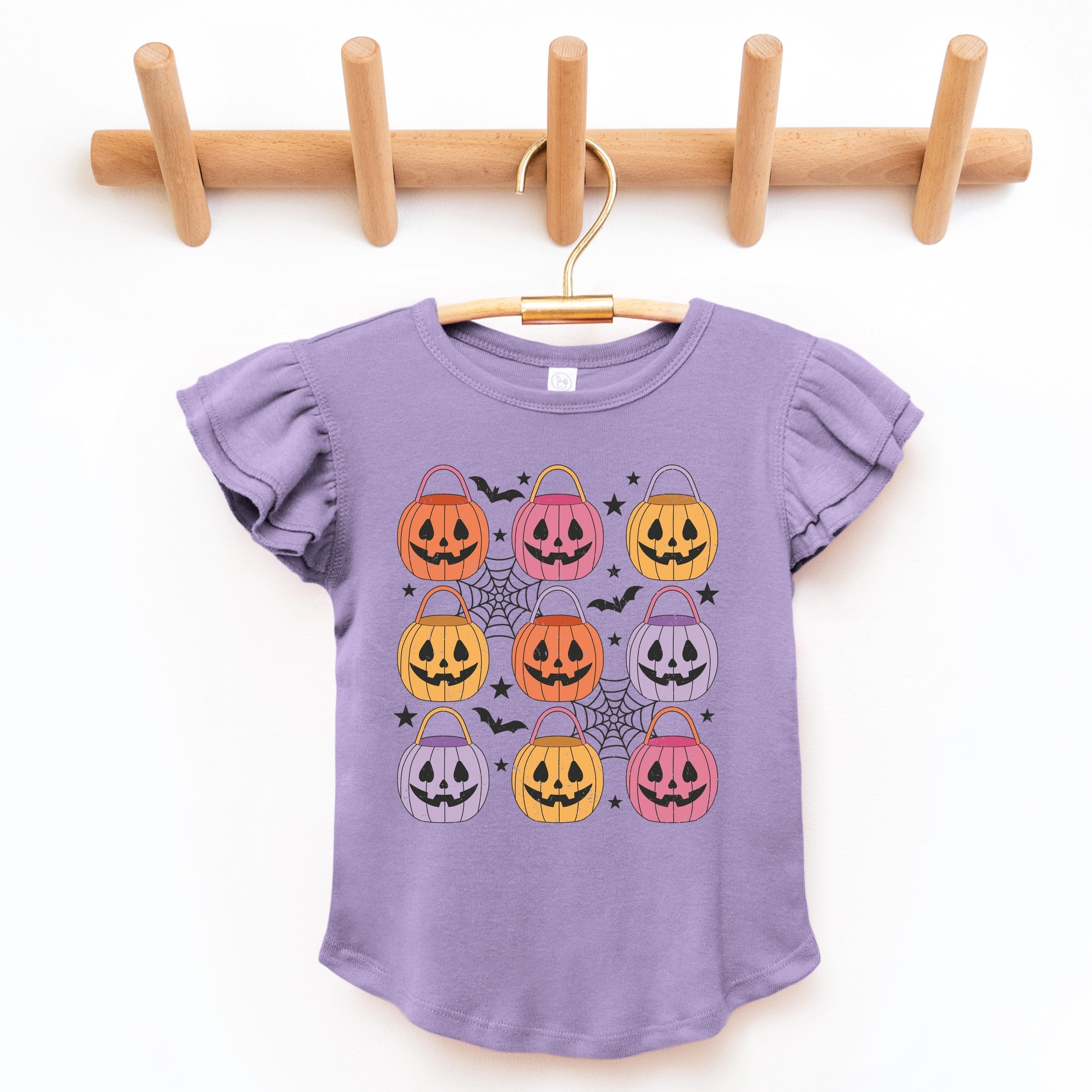 Pumpkin Basket Chart  - Flutter Sleeve Graphic T-Shirt