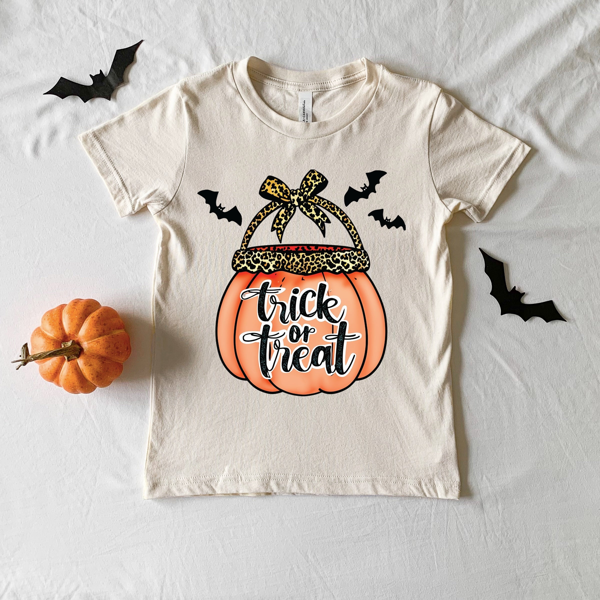 Trick of Treat Pumpkin - Youth Short Sleeve Graphic T-Shirt and Toddler Short Sleeve Graphic T-Shirt