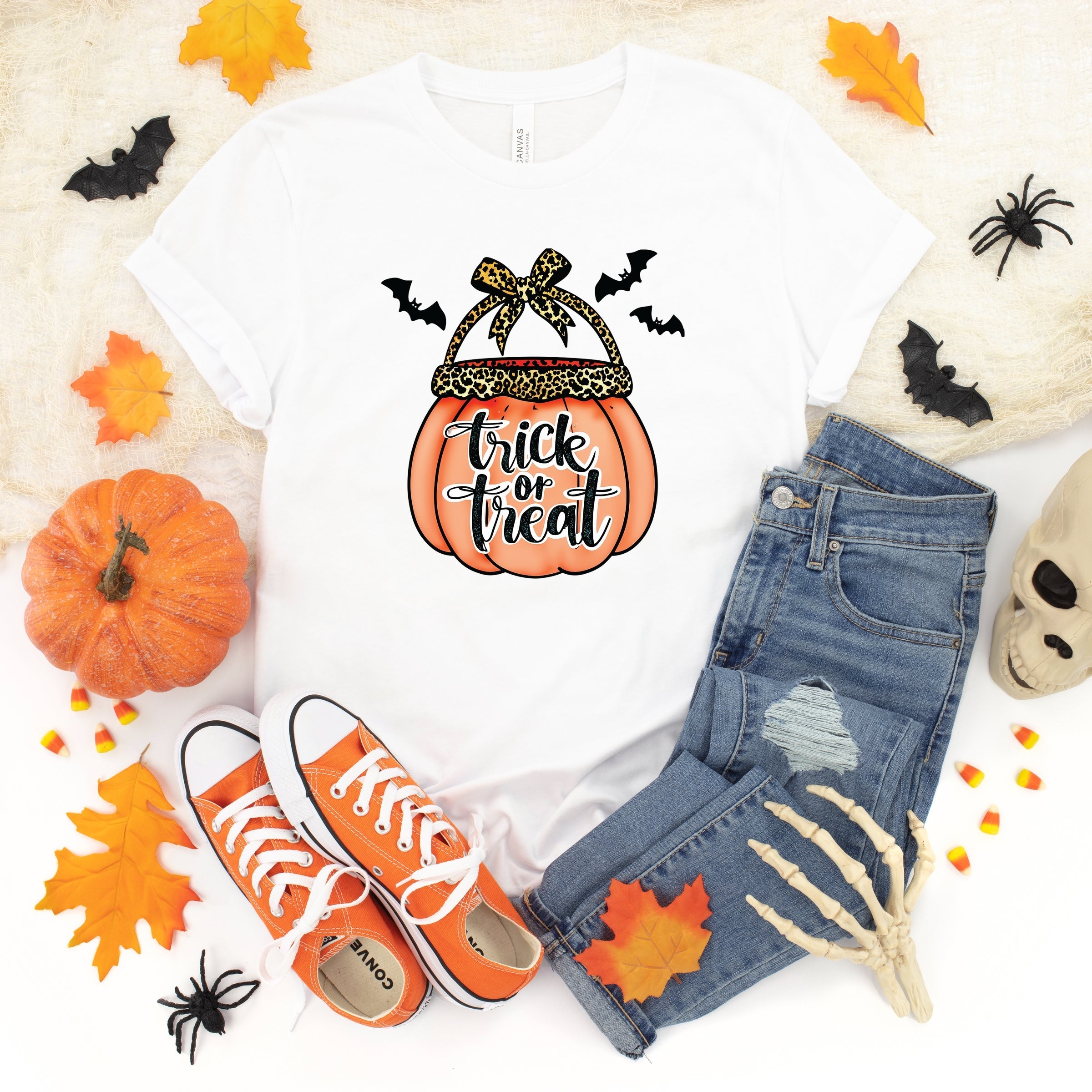 Trick of Treat Pumpkin - Youth Short Sleeve Graphic T-Shirt and Toddler Short Sleeve Graphic T-Shirt