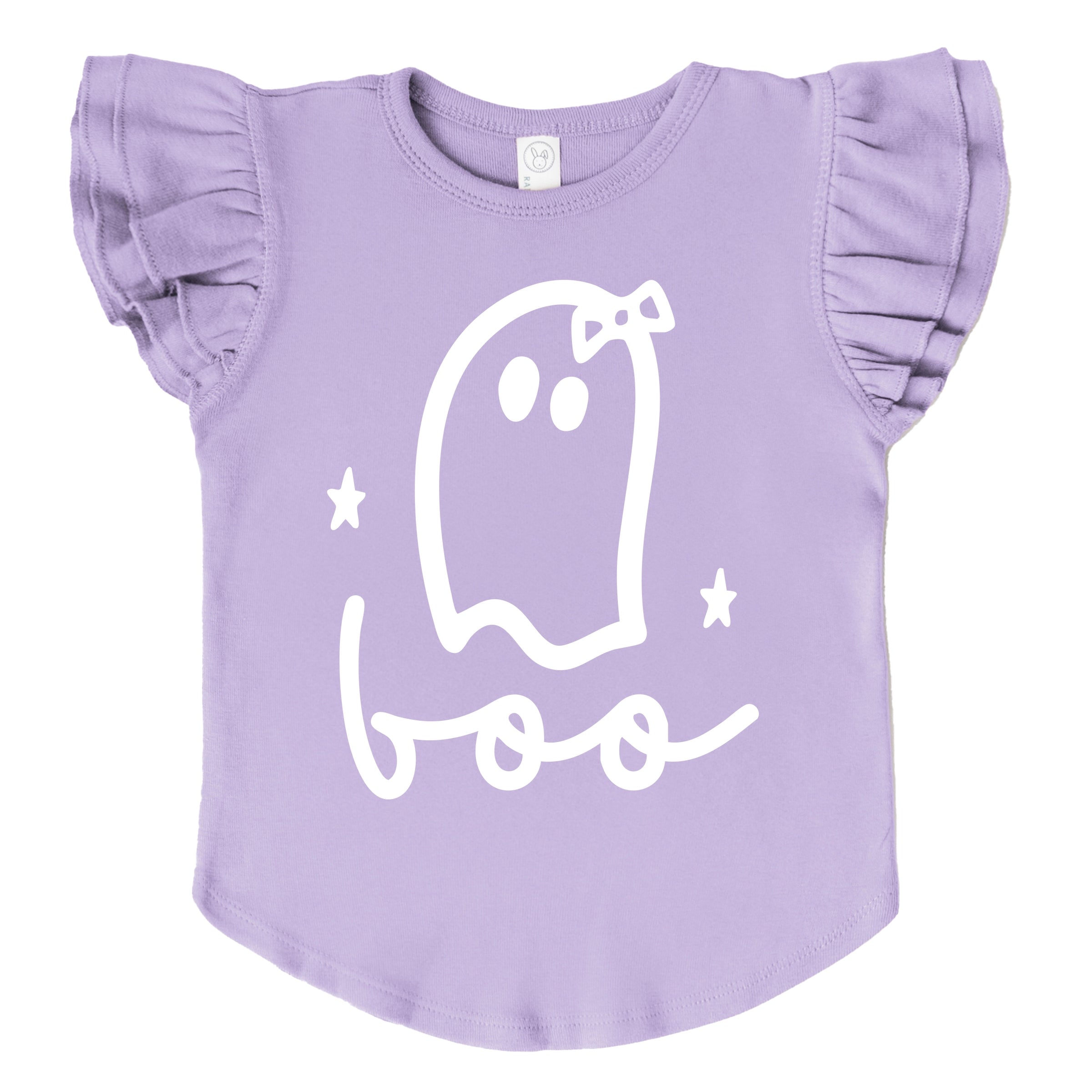 Boo Ghost Bow - Flutter Sleeve Tee