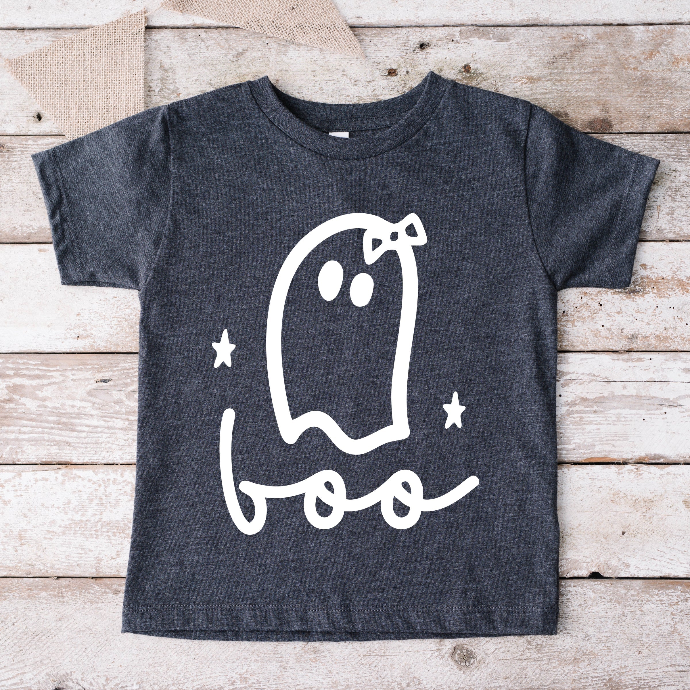 Boo Ghost Bow - Youth Short Sleeve Graphic T-Shirt and Toddler Short Sleeve Graphic T-Shirt