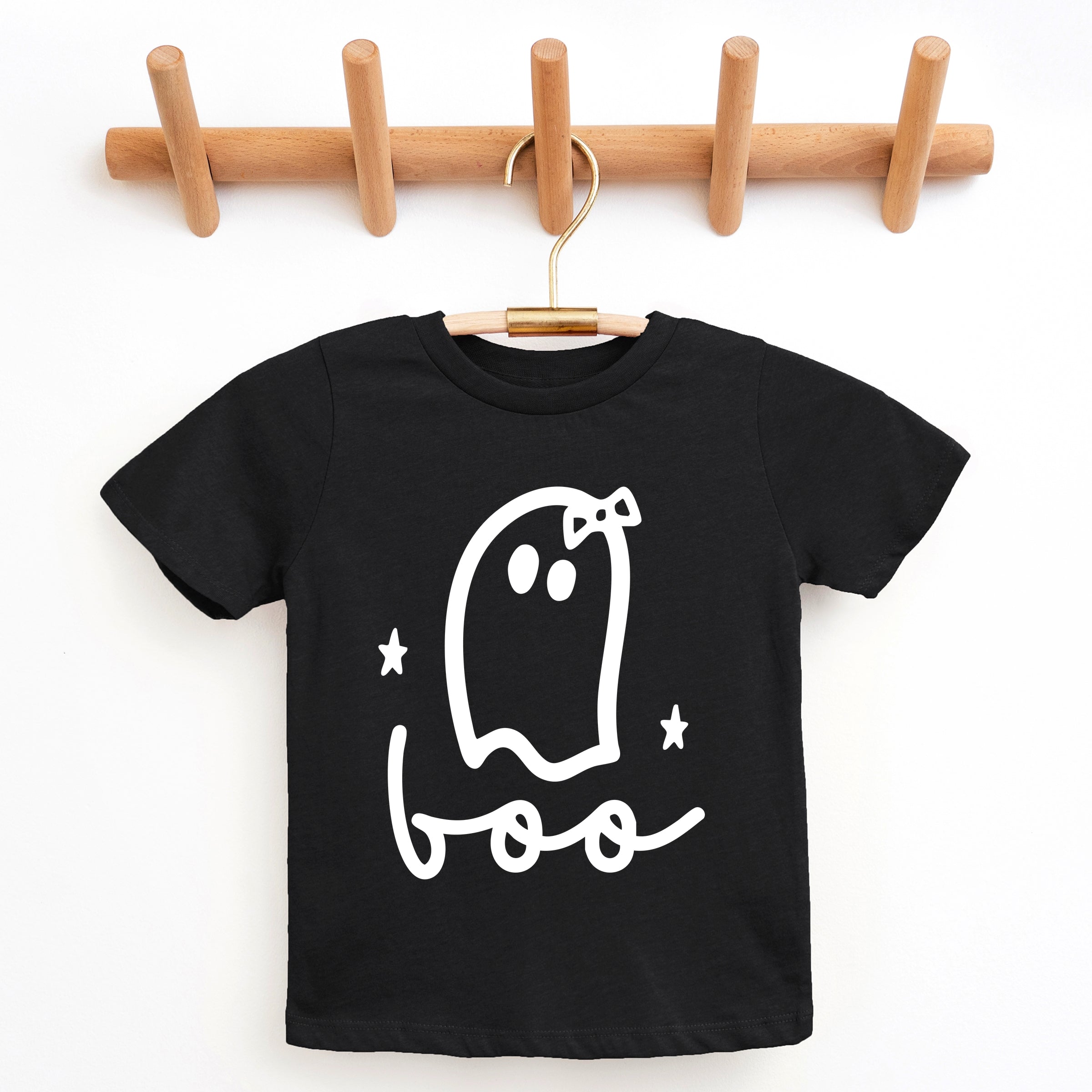 Boo Ghost Bow - Youth Short Sleeve Graphic T-Shirt and Toddler Short Sleeve Graphic T-Shirt
