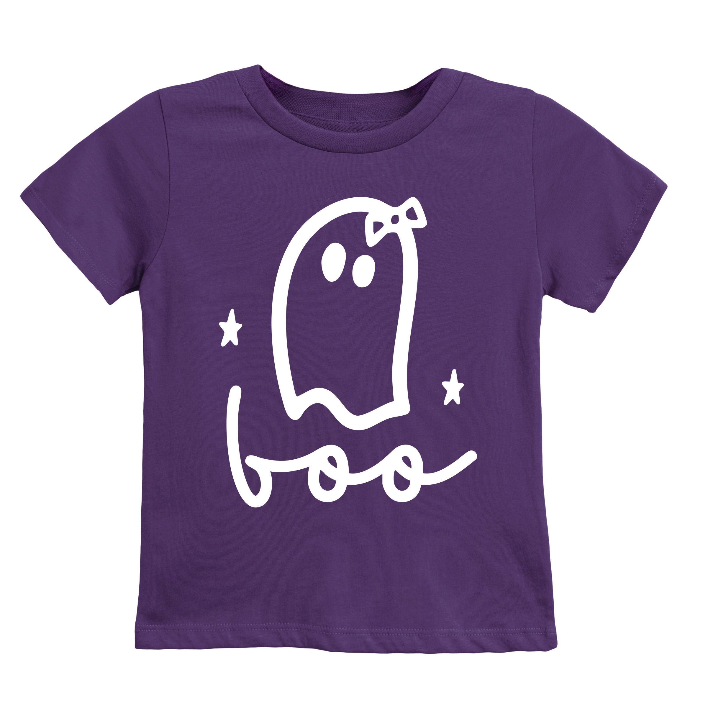 Boo Ghost Bow - Youth Short Sleeve Graphic T-Shirt and Toddler Short Sleeve Graphic T-Shirt