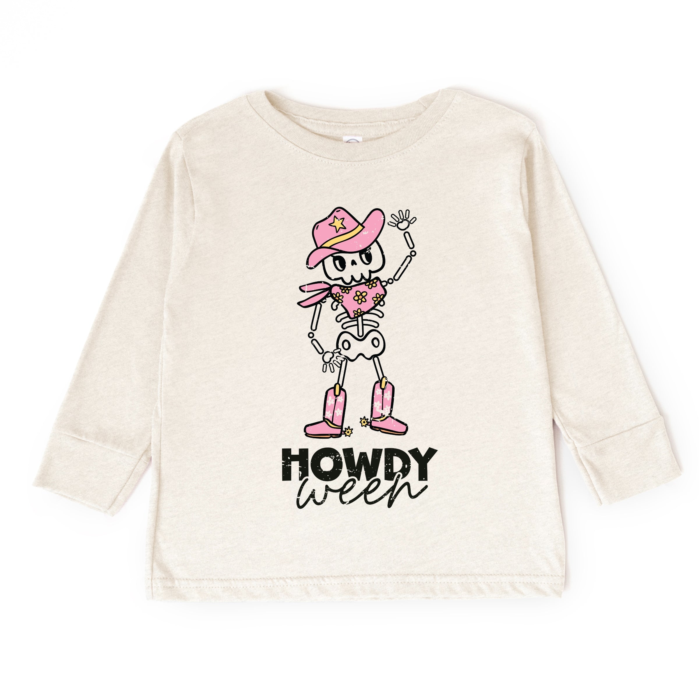 Howdyween Skeleton - Kids Toddler Long Sleeve Tee and Kids Youth Long Sleeve Tee