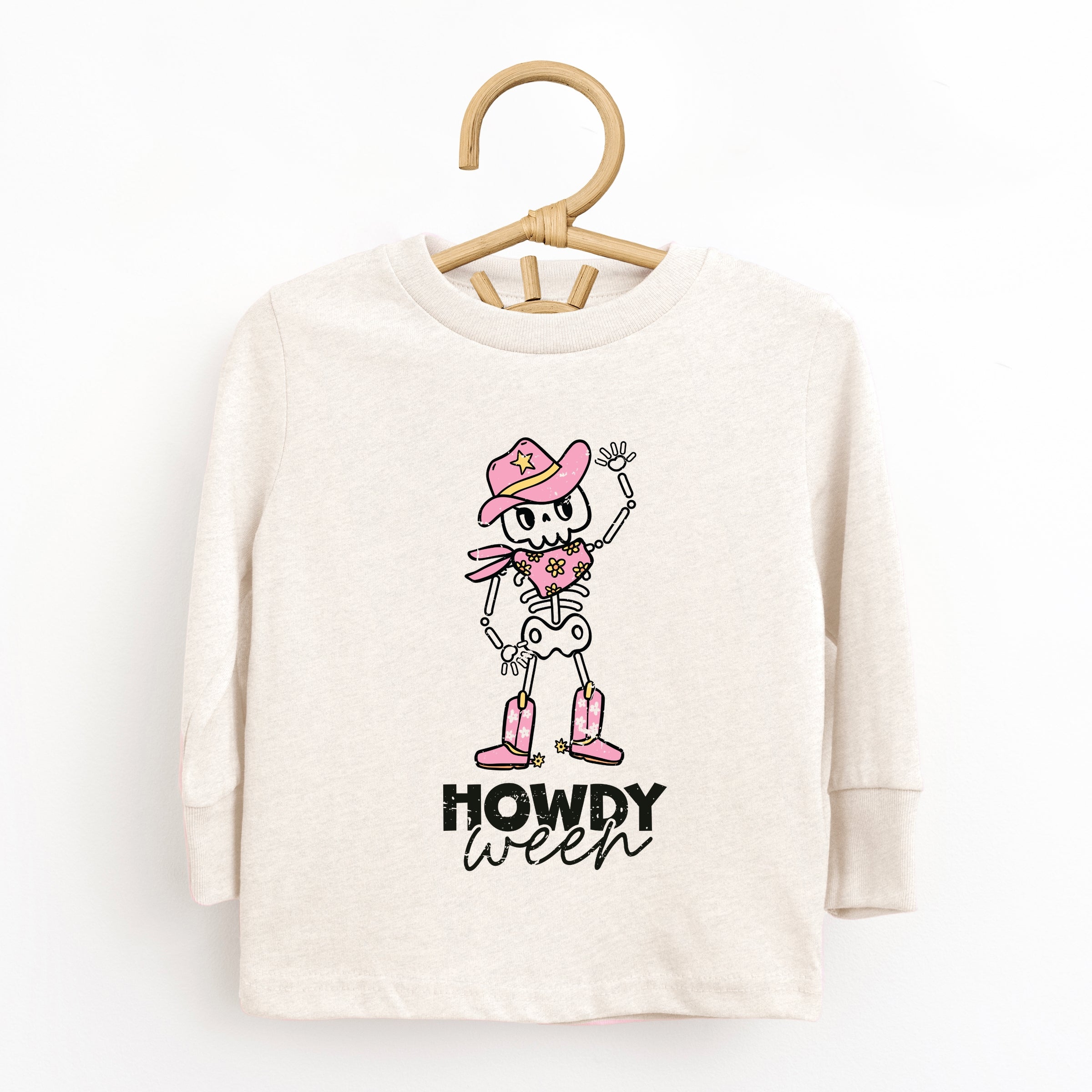 Howdyween Skeleton - Kids Toddler Long Sleeve Tee and Kids Youth Long Sleeve Tee