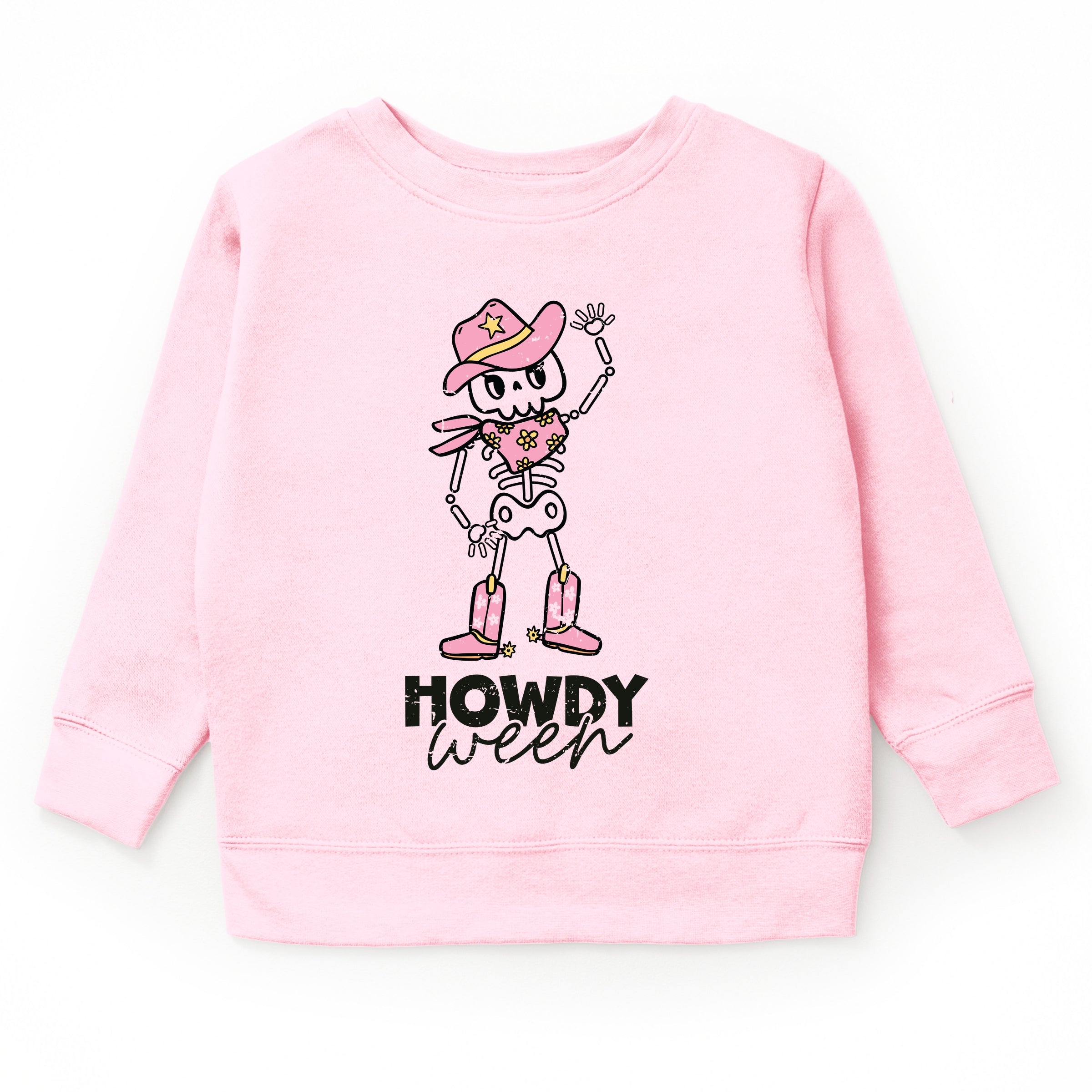 Howdyween Skeleton - Kids Toddler Sweatshirt and Kids Youth Sweatshirt