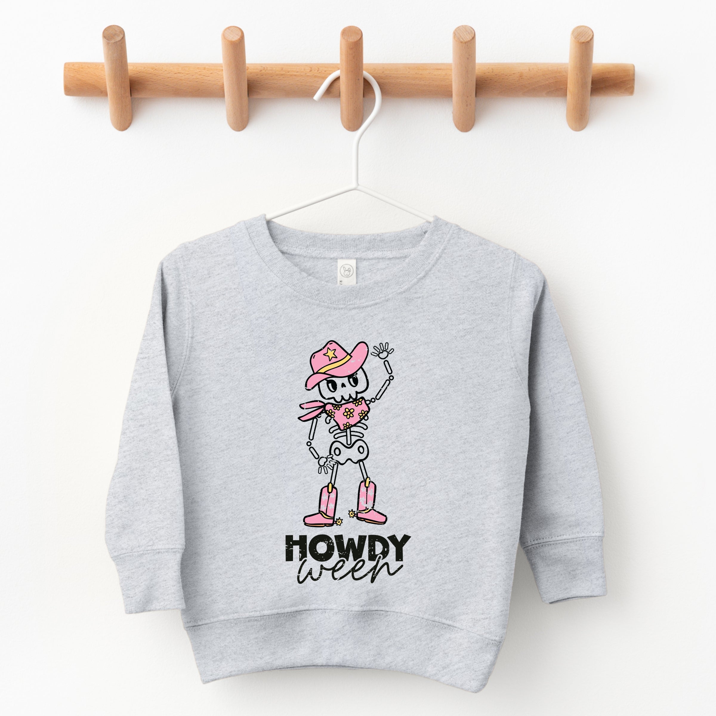 Howdyween Skeleton - Kids Toddler Sweatshirt and Kids Youth Sweatshirt