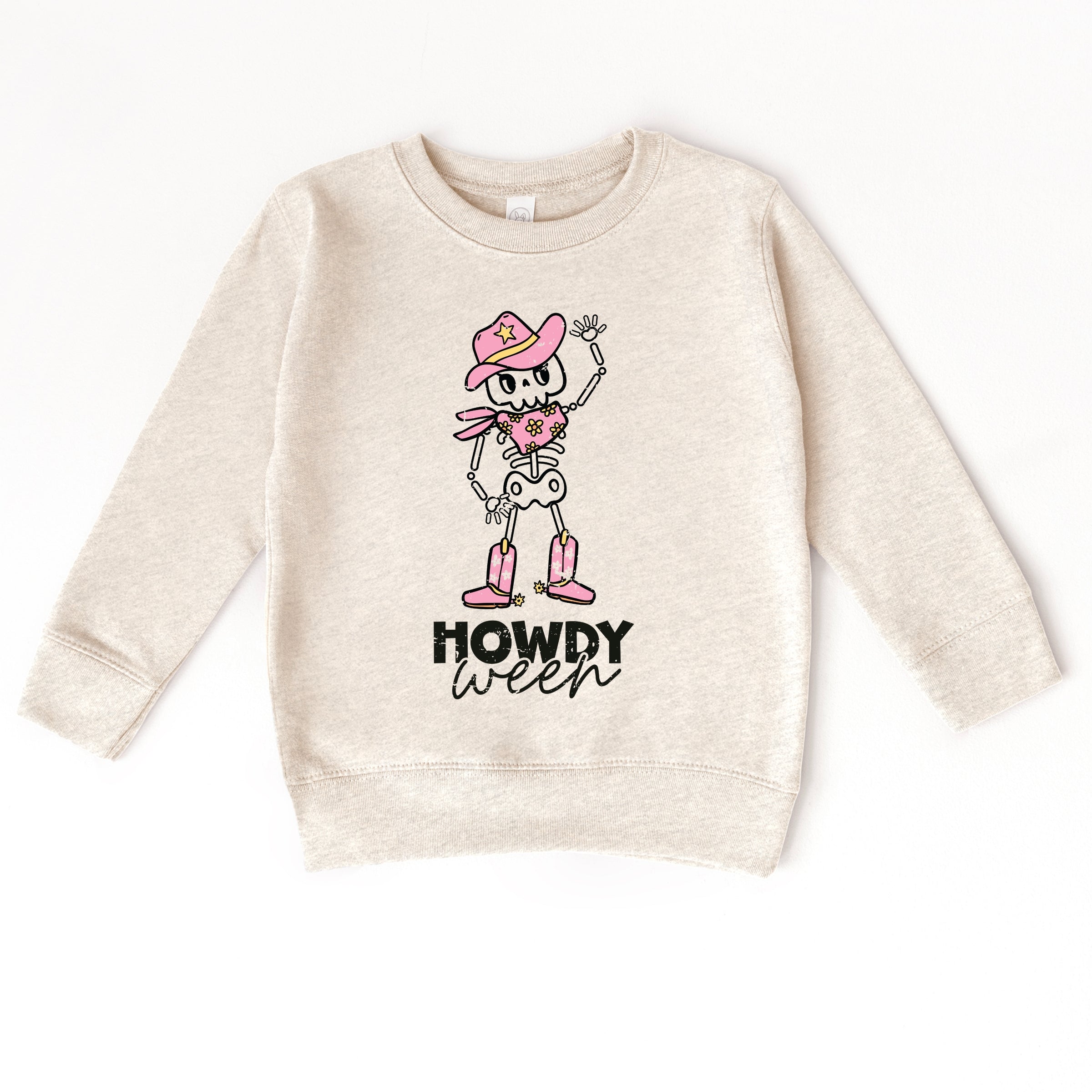 Howdyween Skeleton - Kids Toddler Sweatshirt and Kids Youth Sweatshirt