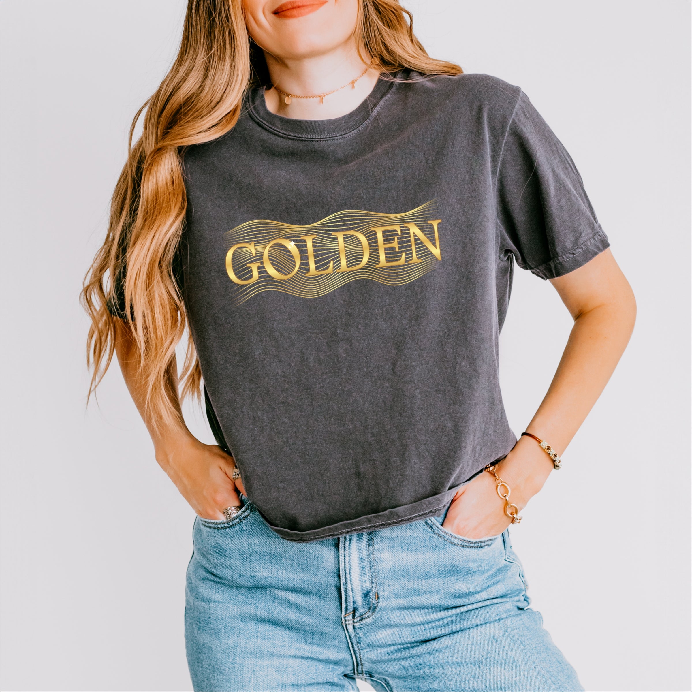 Golden - Boxy Crop Top