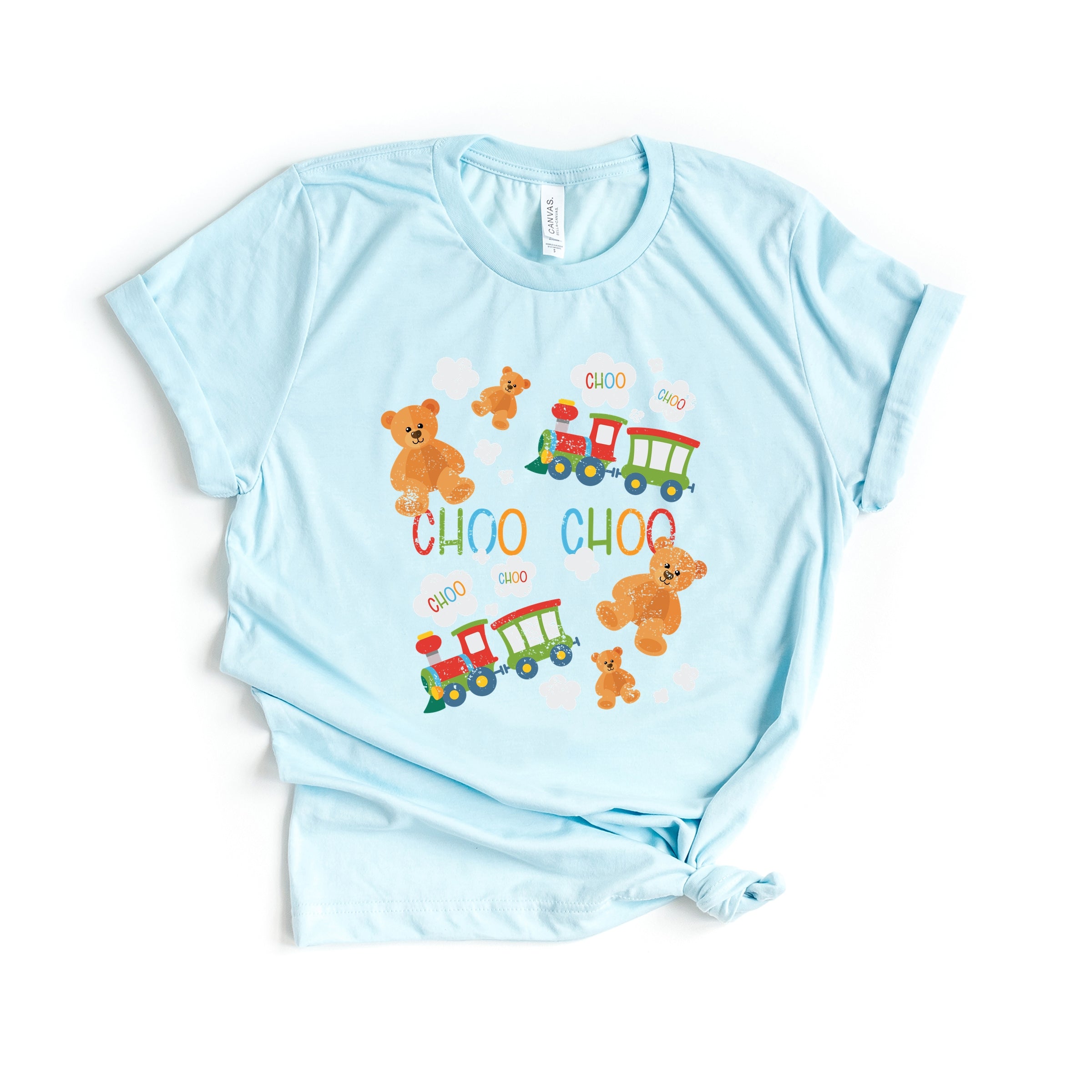 Teddy Bears and Choo Choo Trains - Short Sleeve Tee
