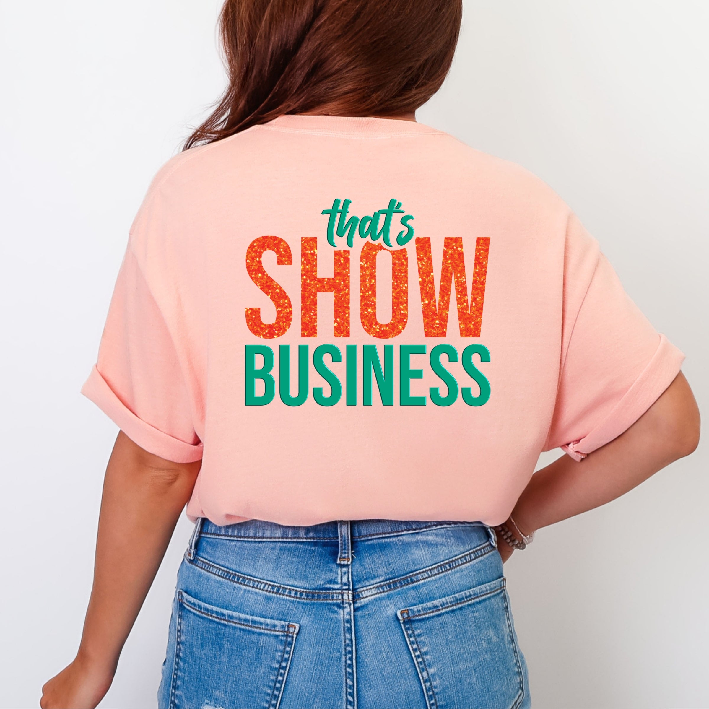 That's Show Business Puff/Glitter - Womens Garment Dyed Tee