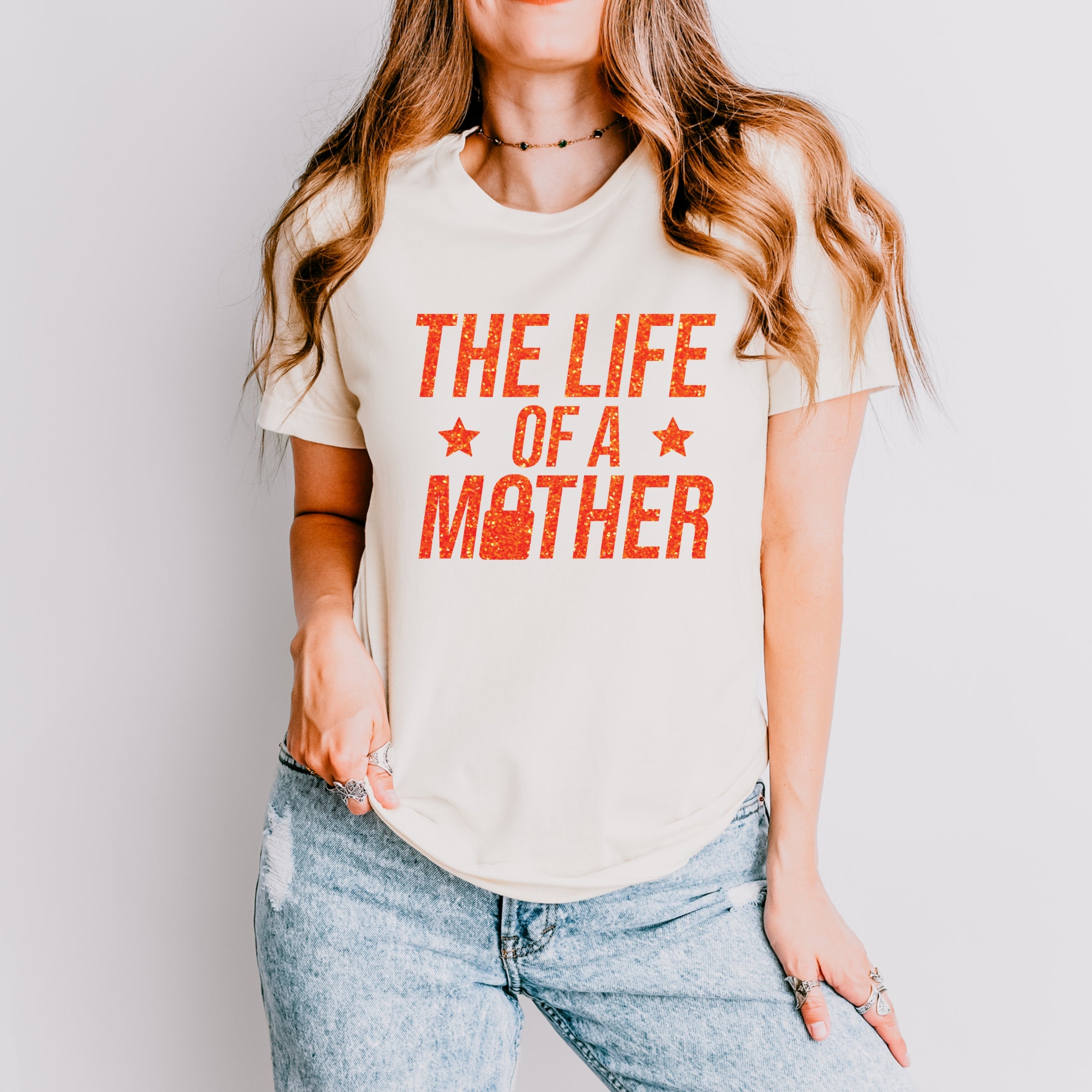 The Life Of A Mother Glitter - Womens Short Sleeve Tee