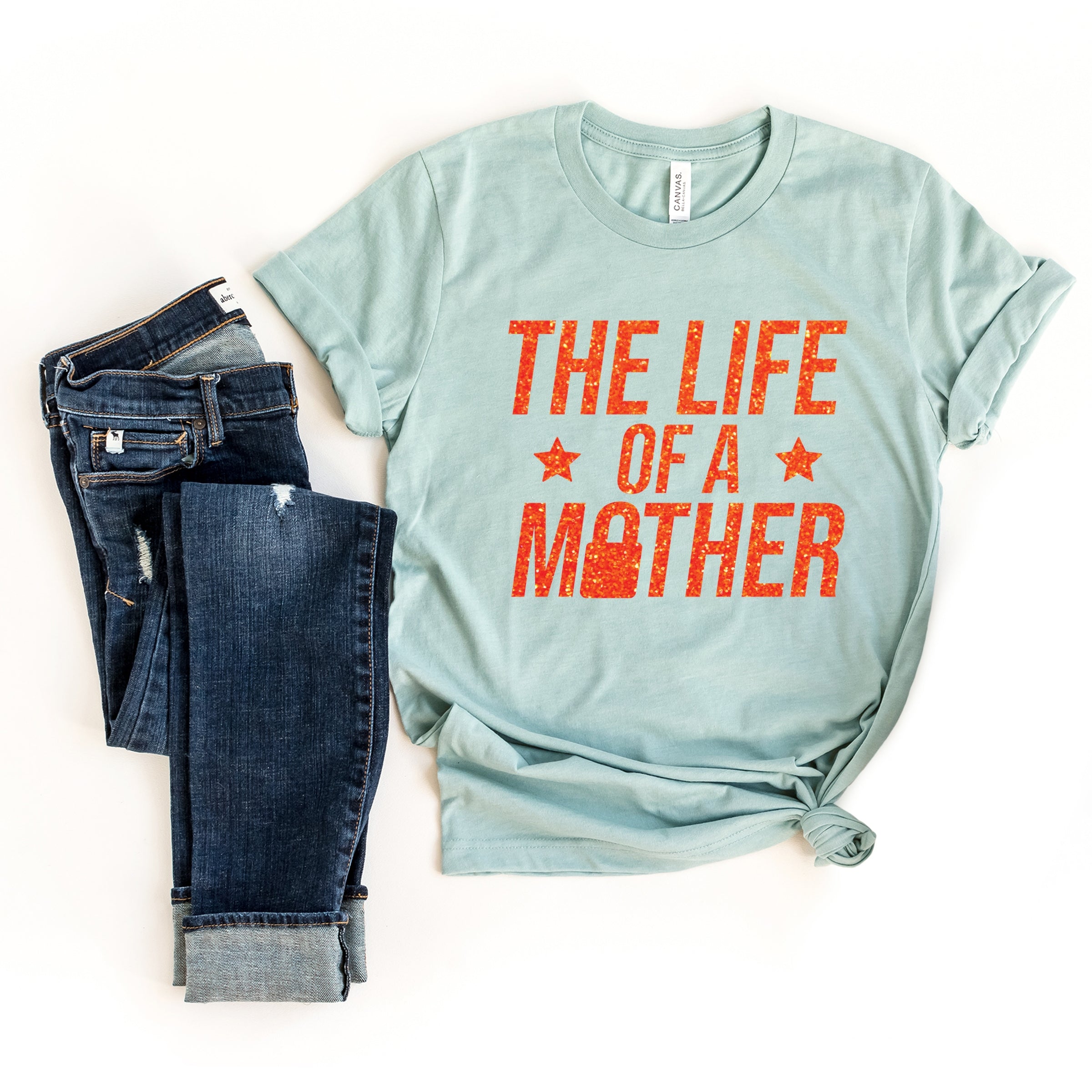 The Life Of A Mother Glitter - Womens Short Sleeve Tee