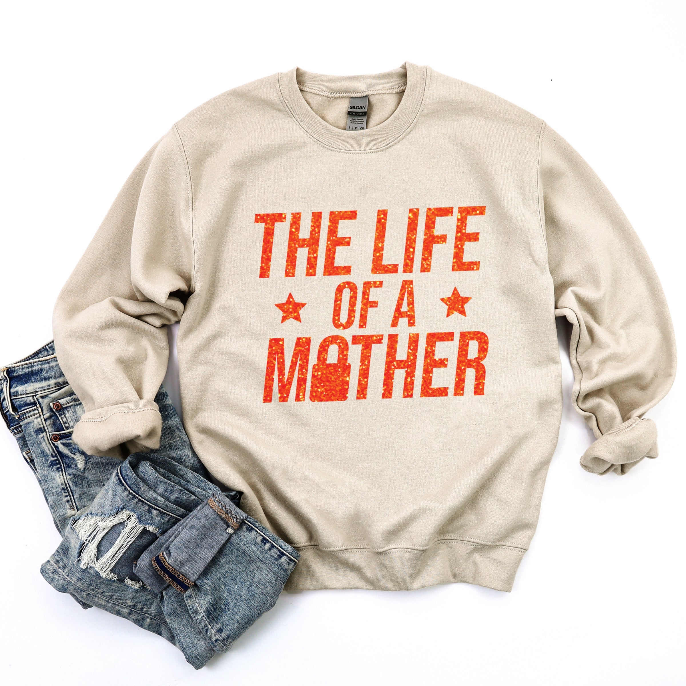 The Life Of A Mother Glitter -  Womens Sweatshirt