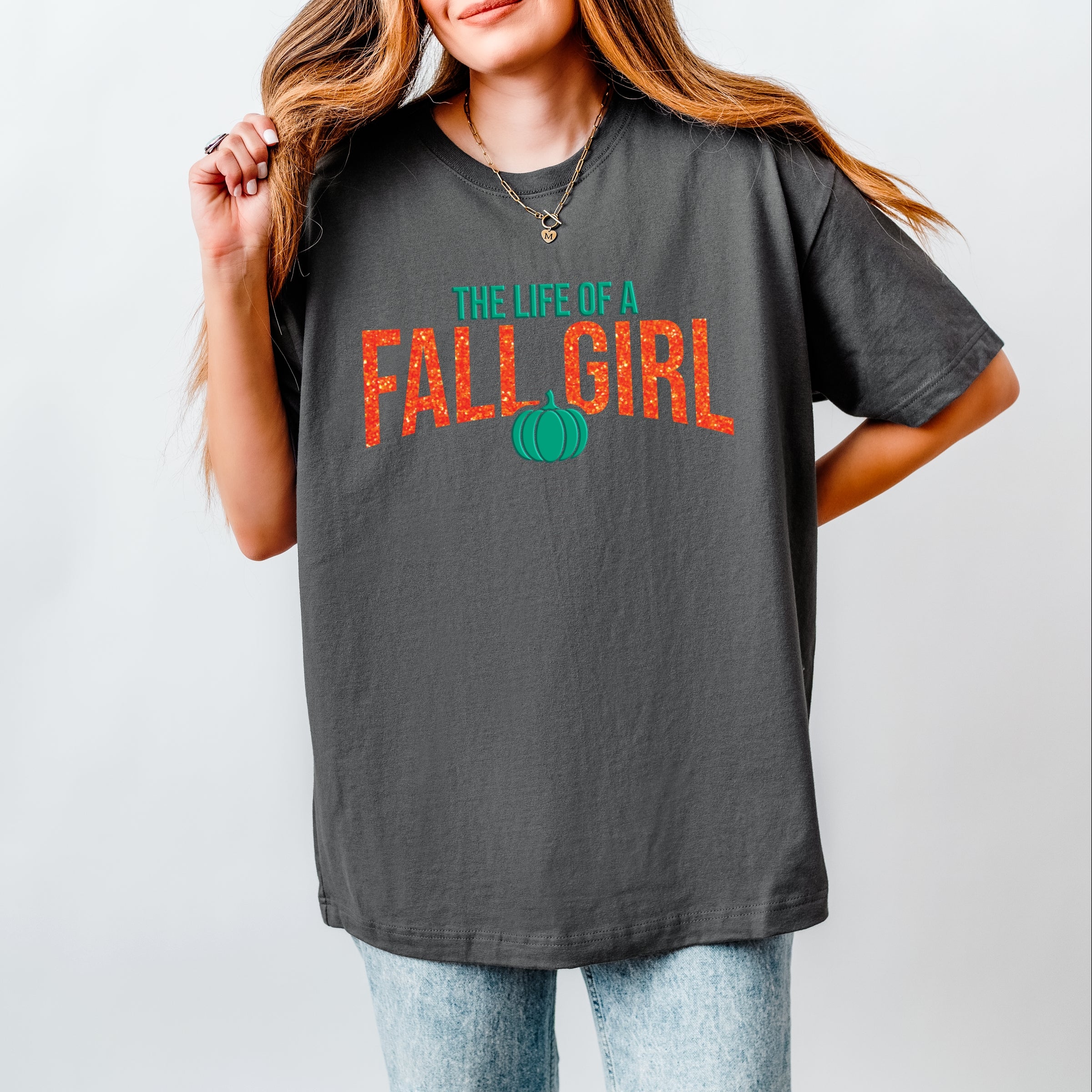 The Life Of A Fall Girl Puff/Glitter - Womens Heavyweight Tee