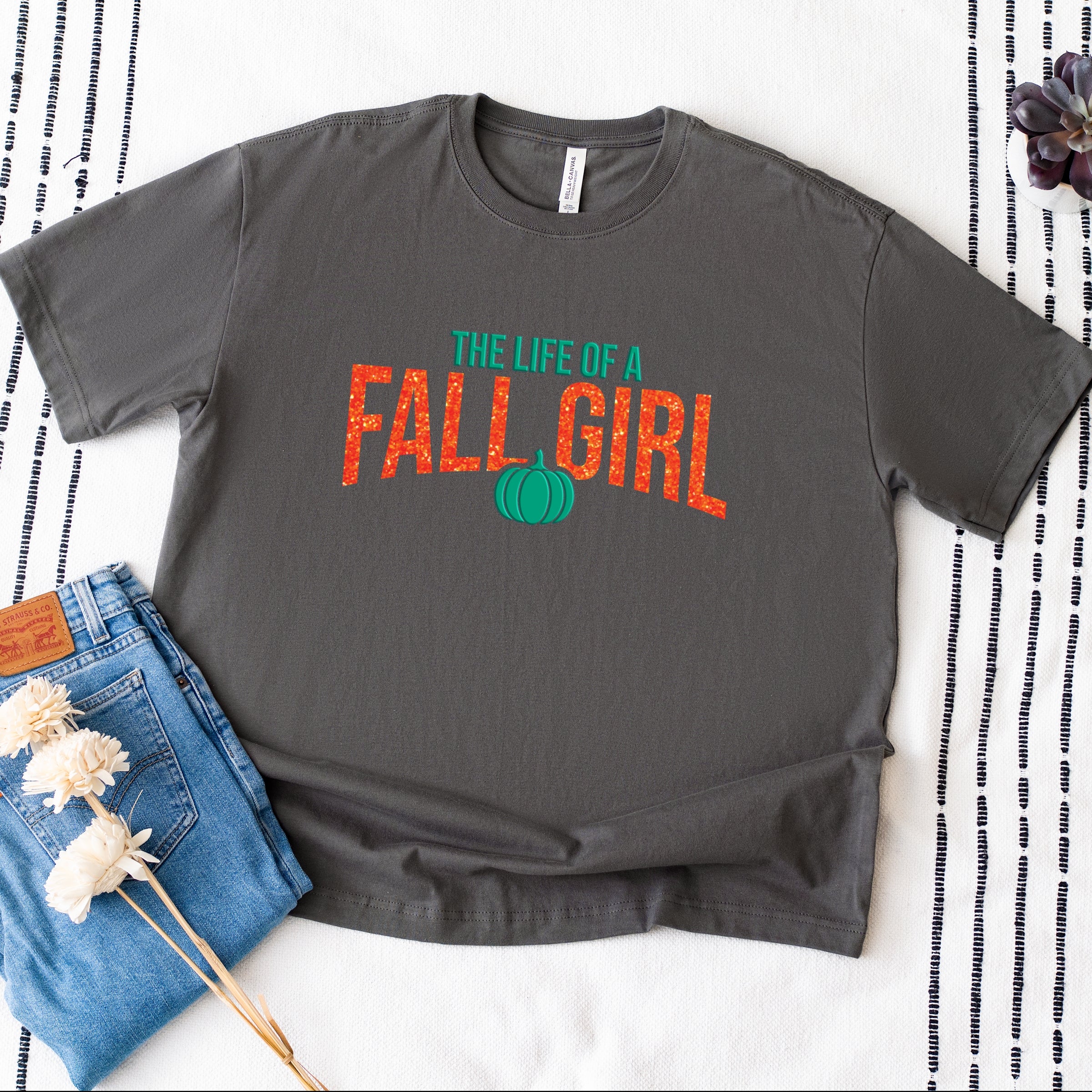 The Life Of A Fall Girl Puff/Glitter - Womens Heavyweight Tee