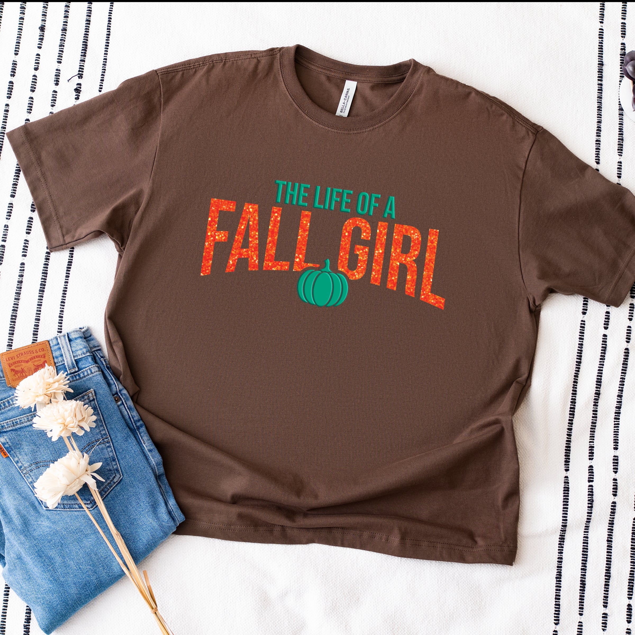 The Life Of A Fall Girl Puff/Glitter - Womens Heavyweight Tee