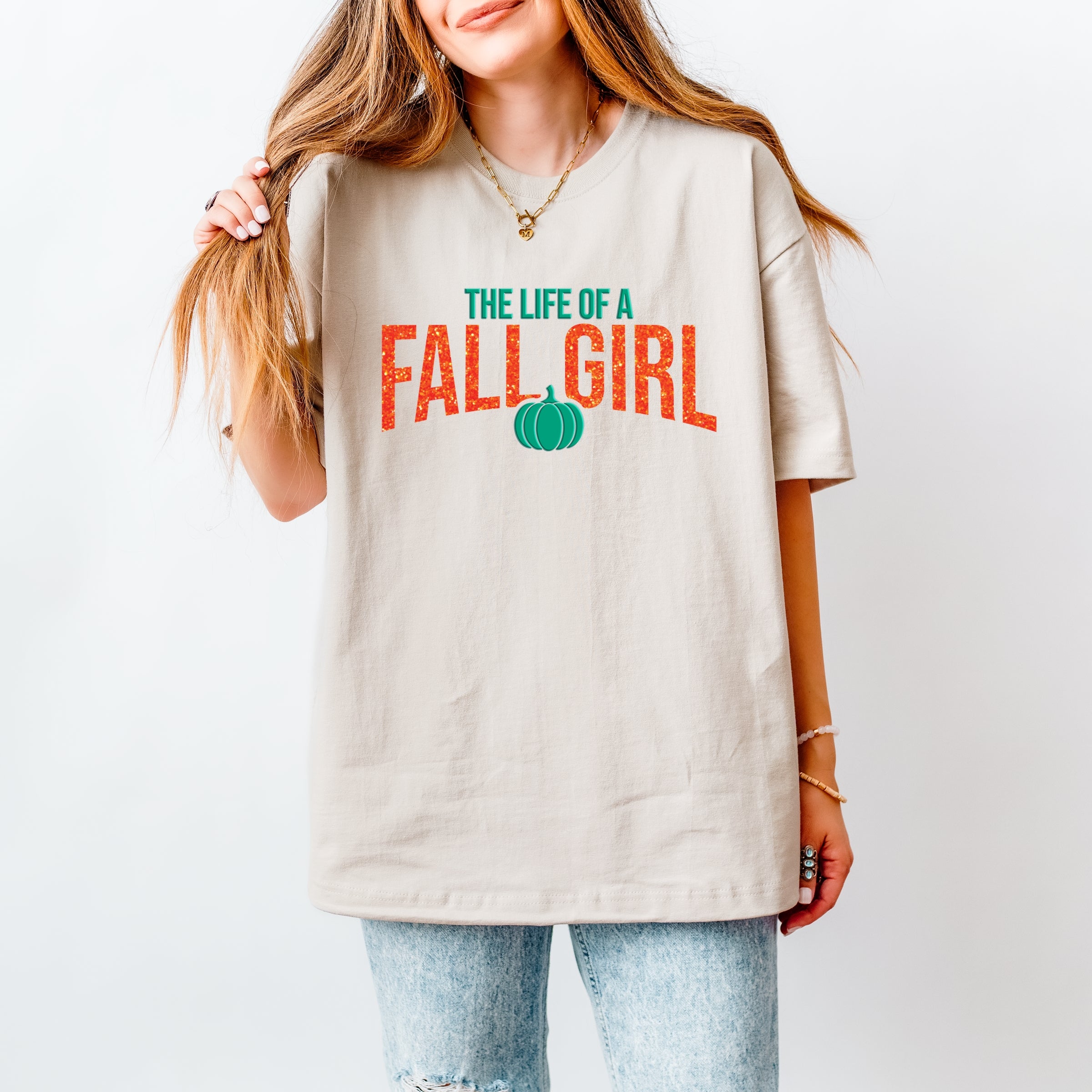 The Life Of A Fall Girl Puff/Glitter - Womens Heavyweight Tee