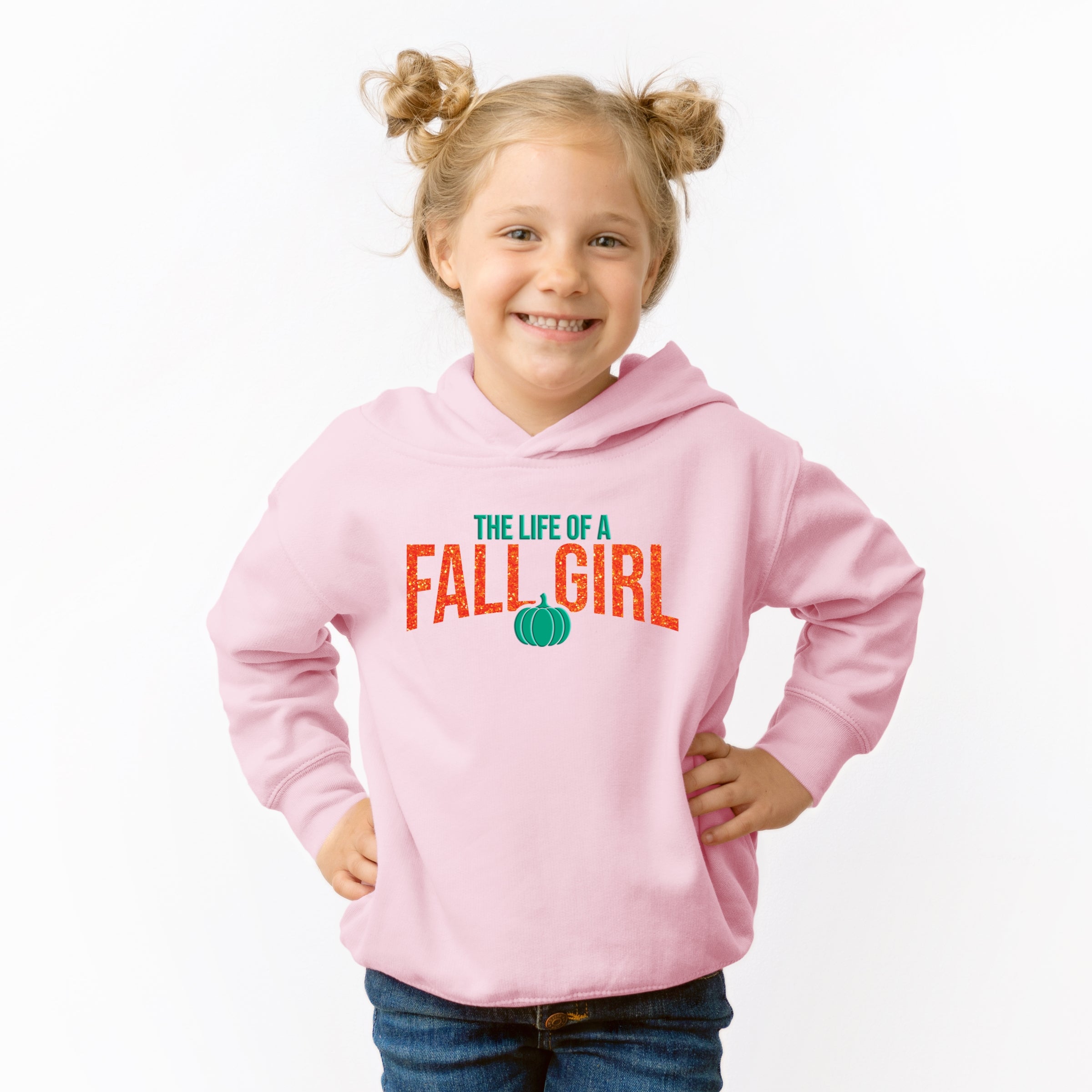 The Life Of A Fall Girl Puff/Glitter - Toddler Hoodie and Youth Hoodie