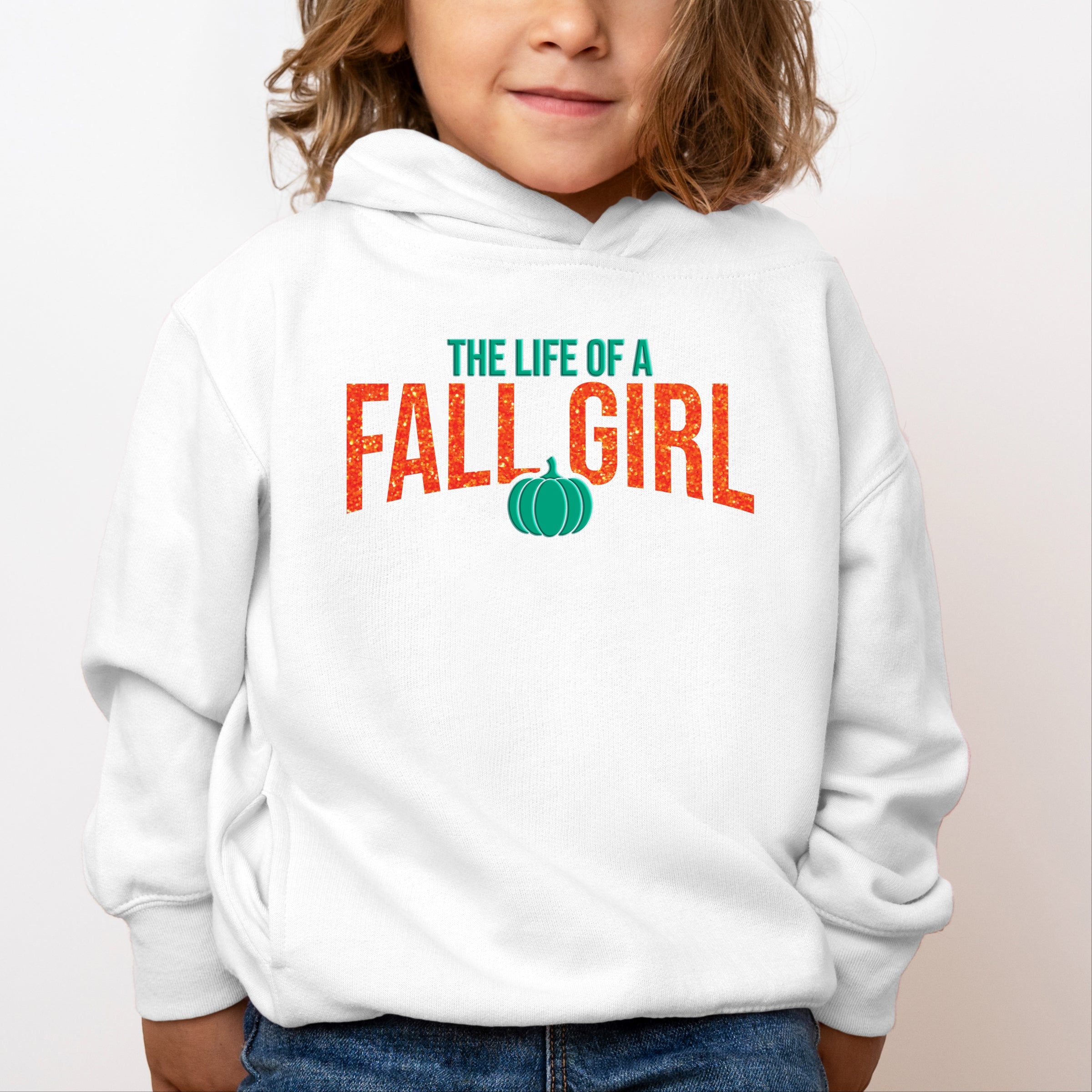 The Life Of A Fall Girl Puff/Glitter - Toddler Hoodie and Youth Hoodie