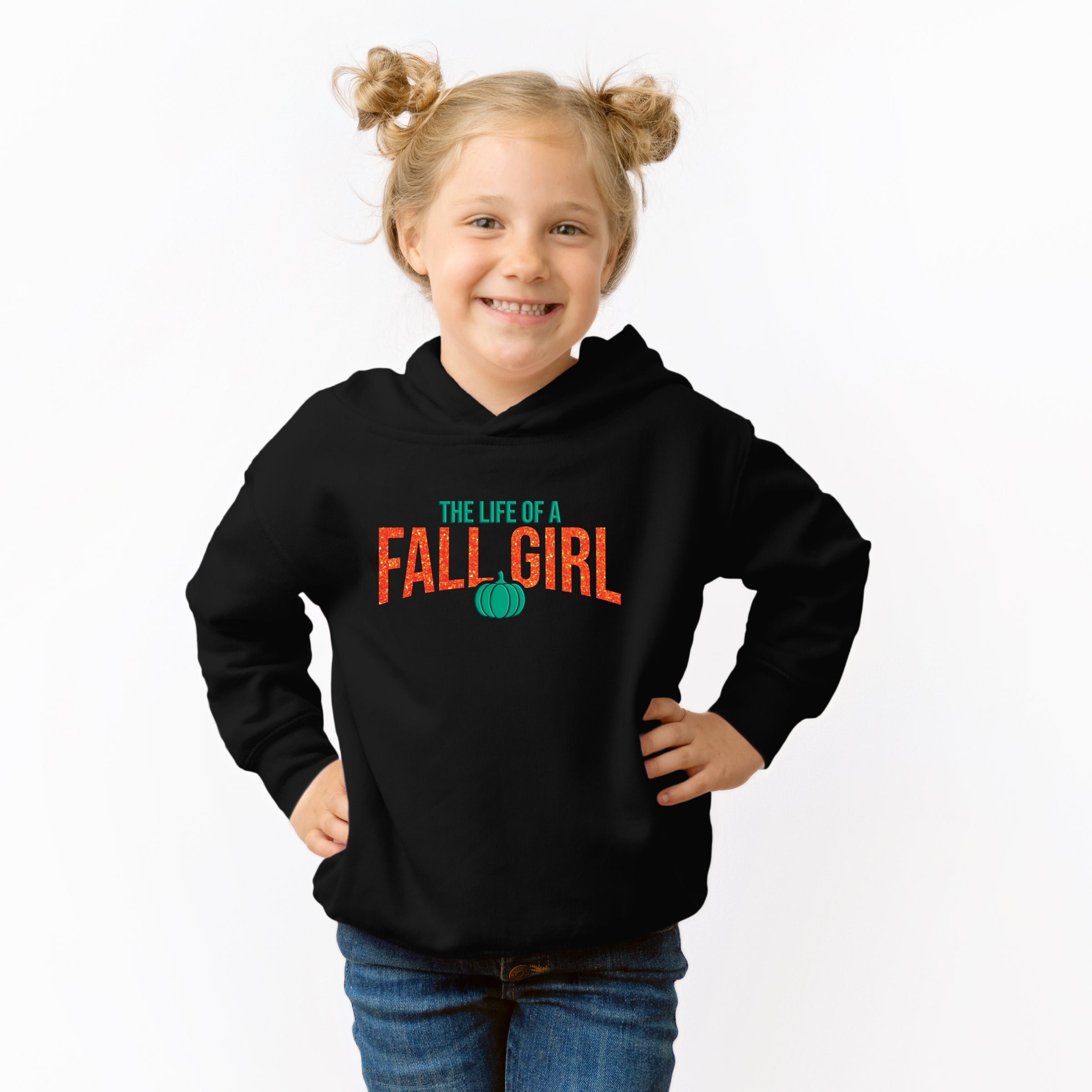 The Life Of A Fall Girl Puff/Glitter - Toddler Hoodie and Youth Hoodie