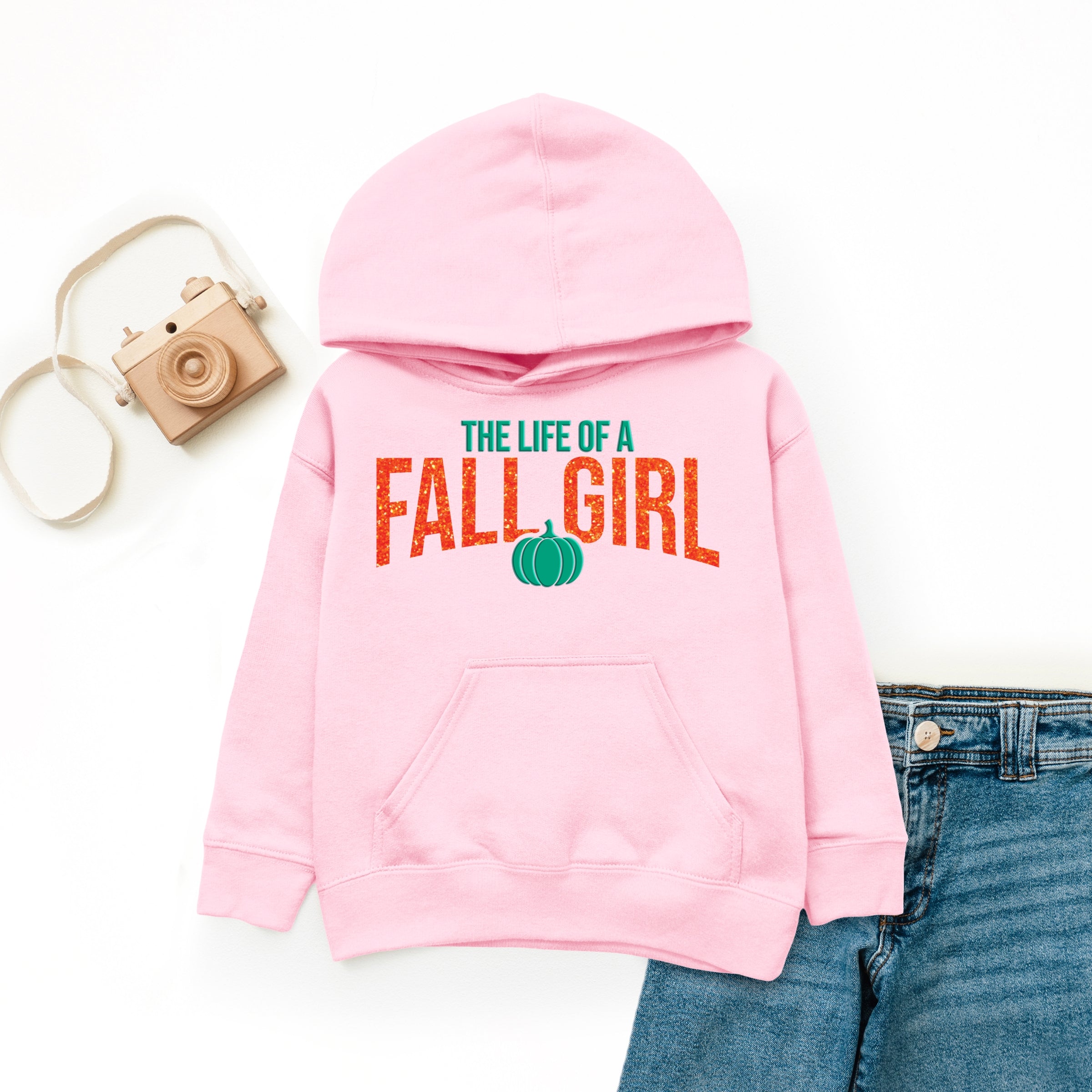 The Life Of A Fall Girl Puff/Glitter - Toddler Hoodie and Youth Hoodie