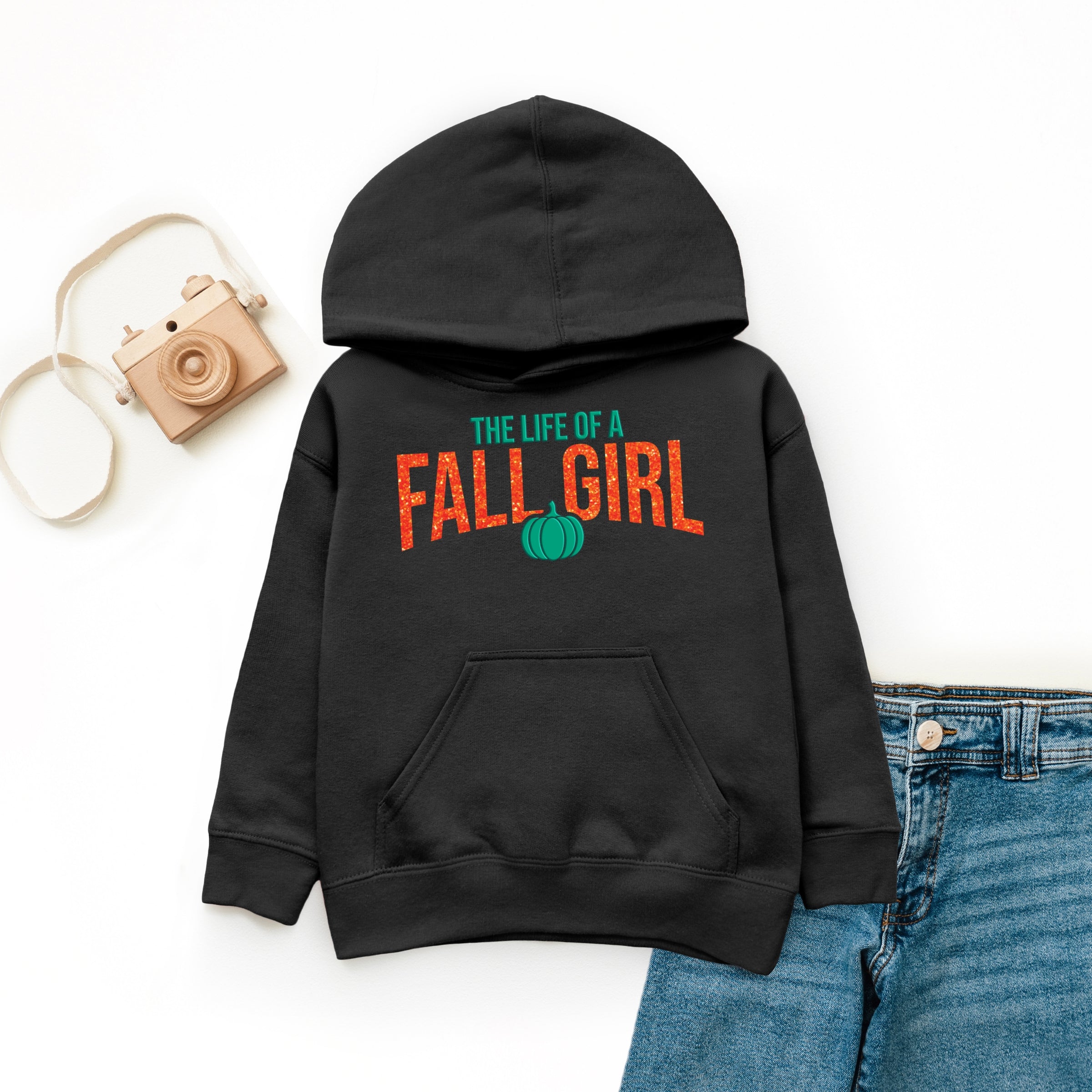 The Life Of A Fall Girl Puff/Glitter - Toddler Hoodie and Youth Hoodie