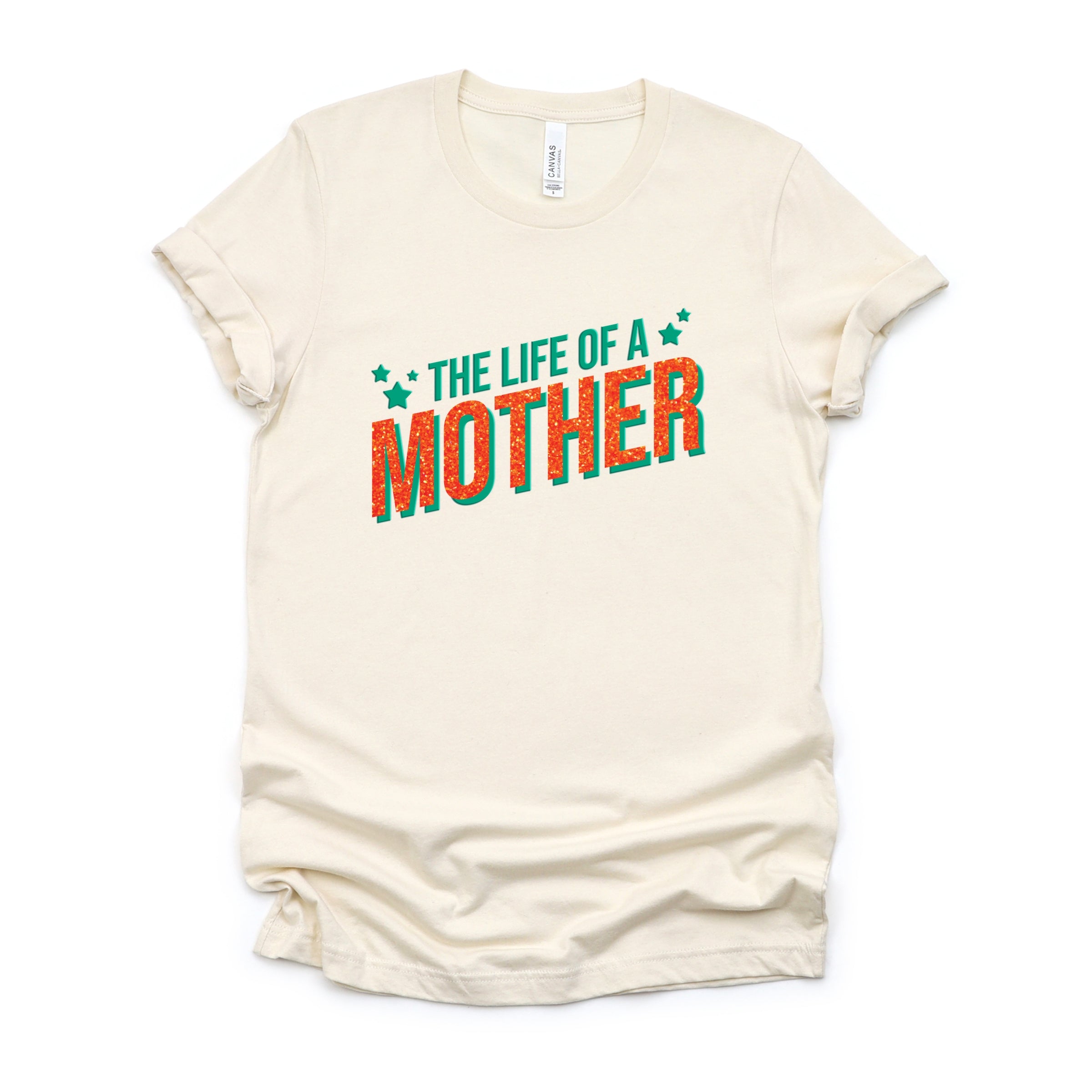The Life Of A Mother Puff/Glitter - Womens Short Sleeve Tee