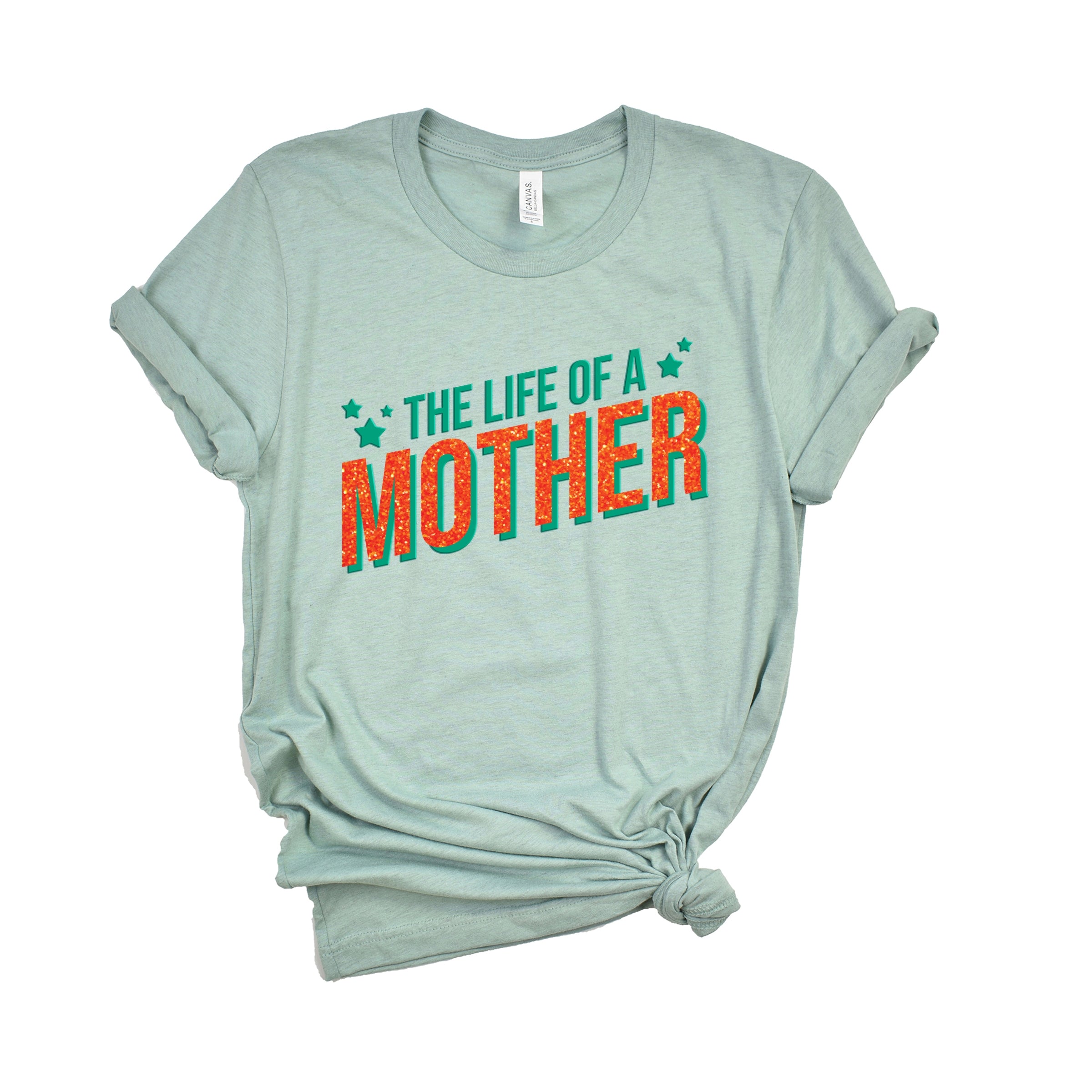 The Life Of A Mother Puff/Glitter - Womens Short Sleeve Tee