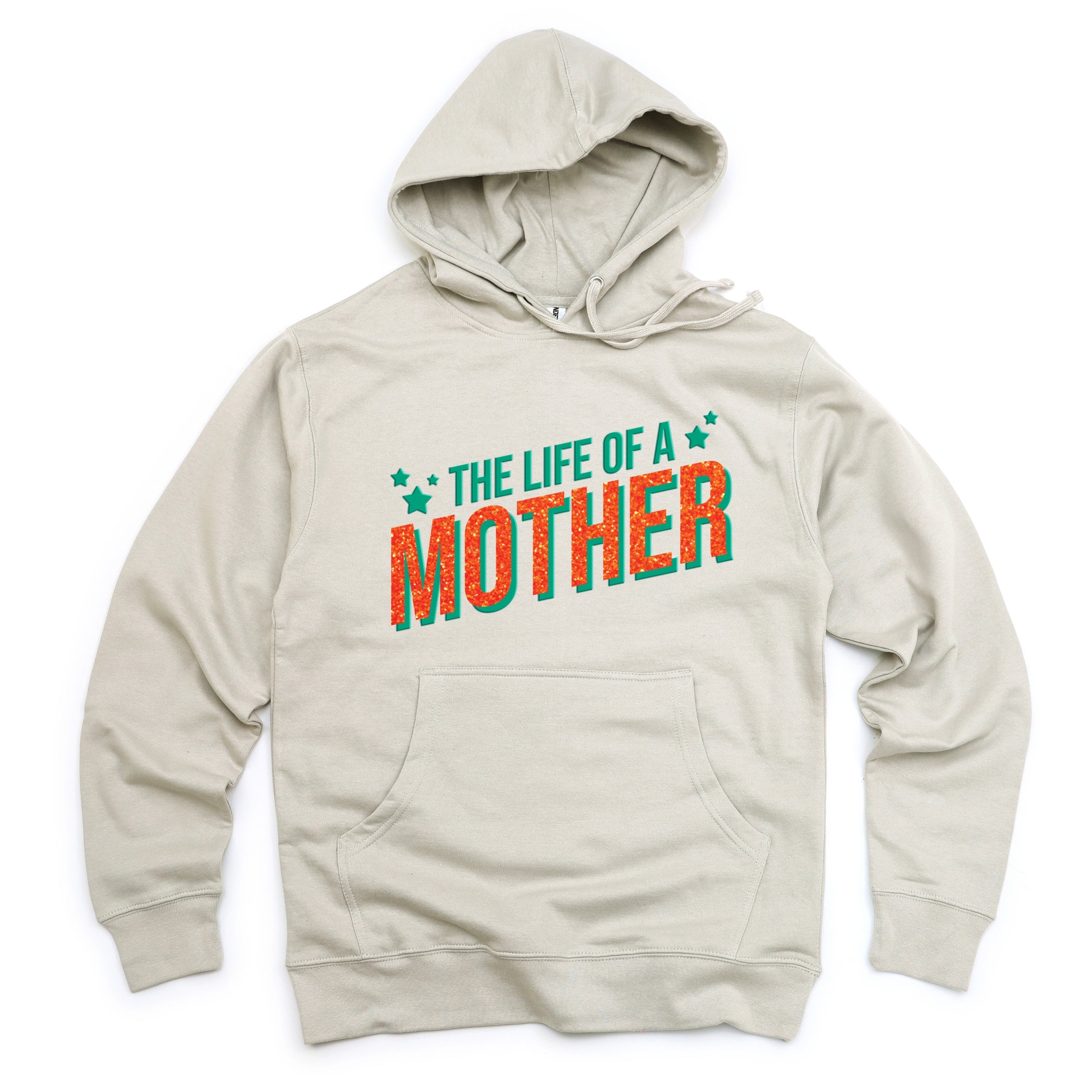 The Life Of A Mother Puff/Glitter - Womens Hoodie