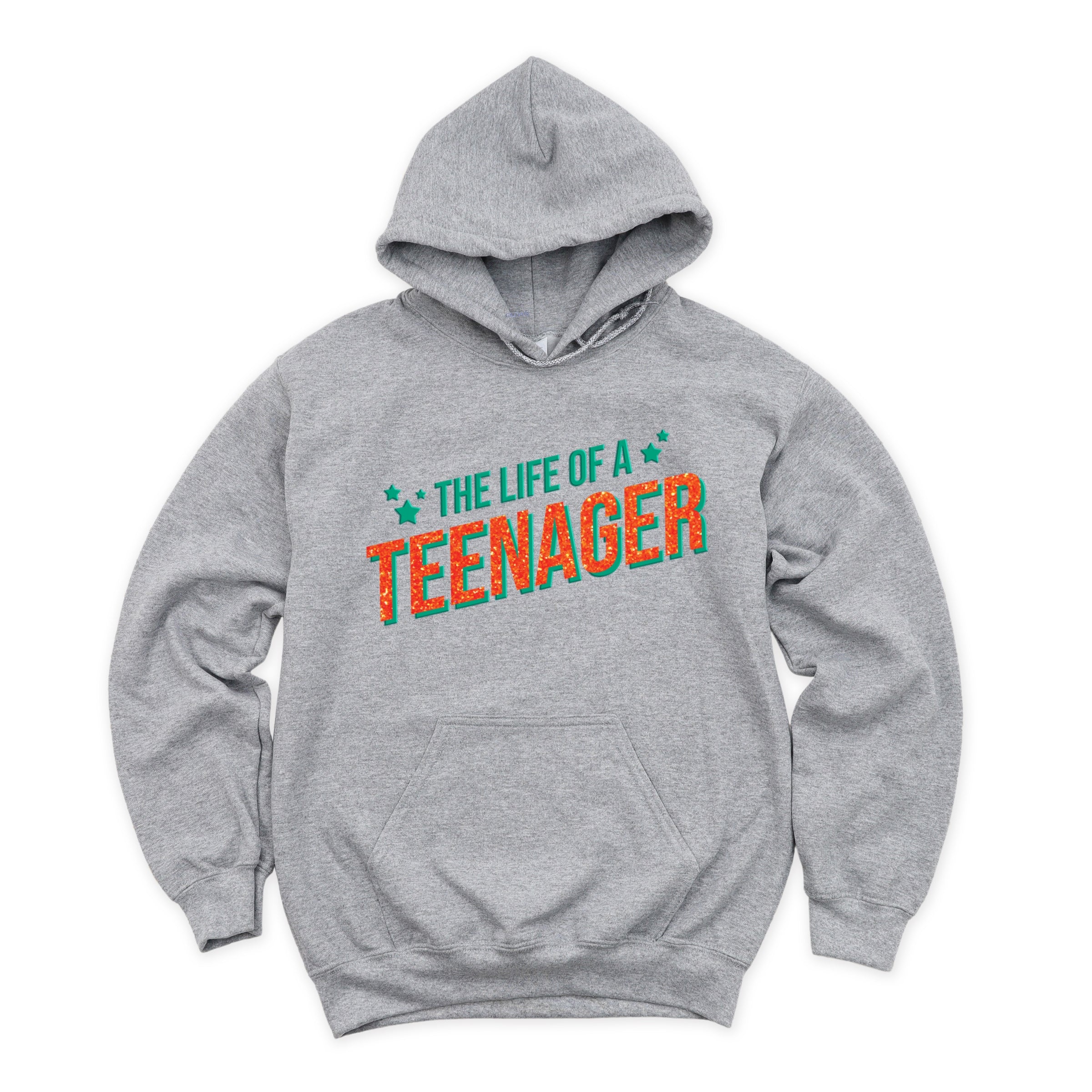 The Life Of A Teenager Puff/Glitter - Womens Hoodie