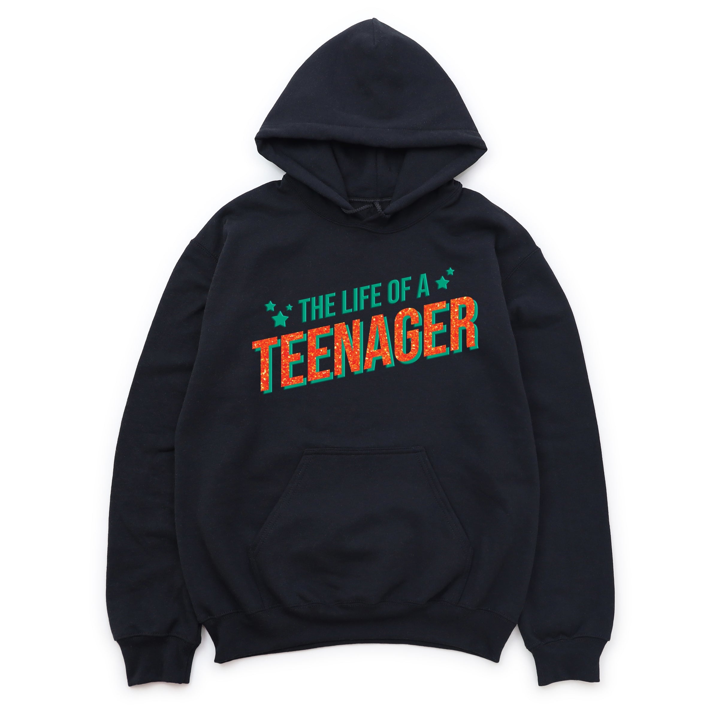 The Life Of A Teenager Puff/Glitter - Womens Hoodie