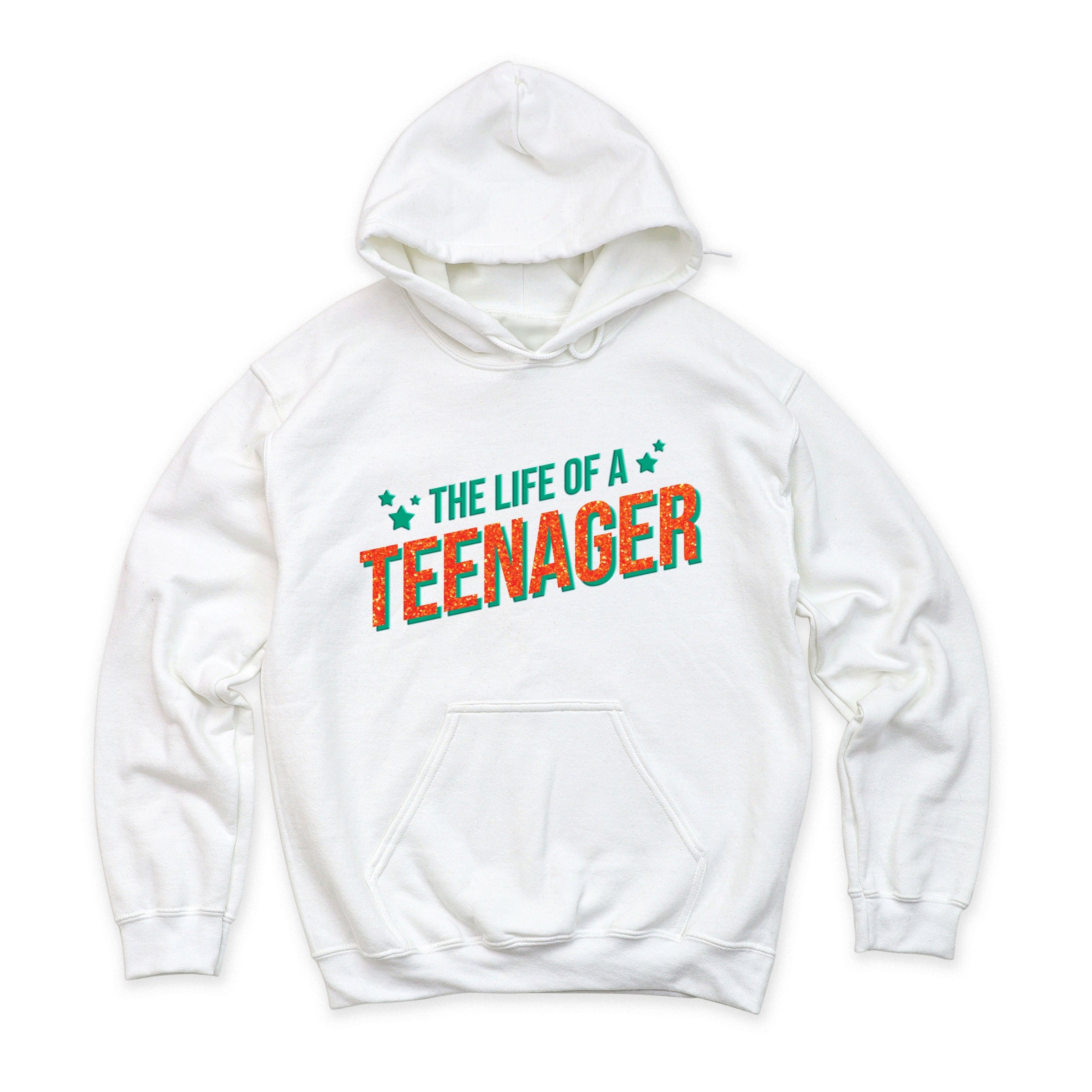The Life Of A Teenager Puff/Glitter - Womens Hoodie