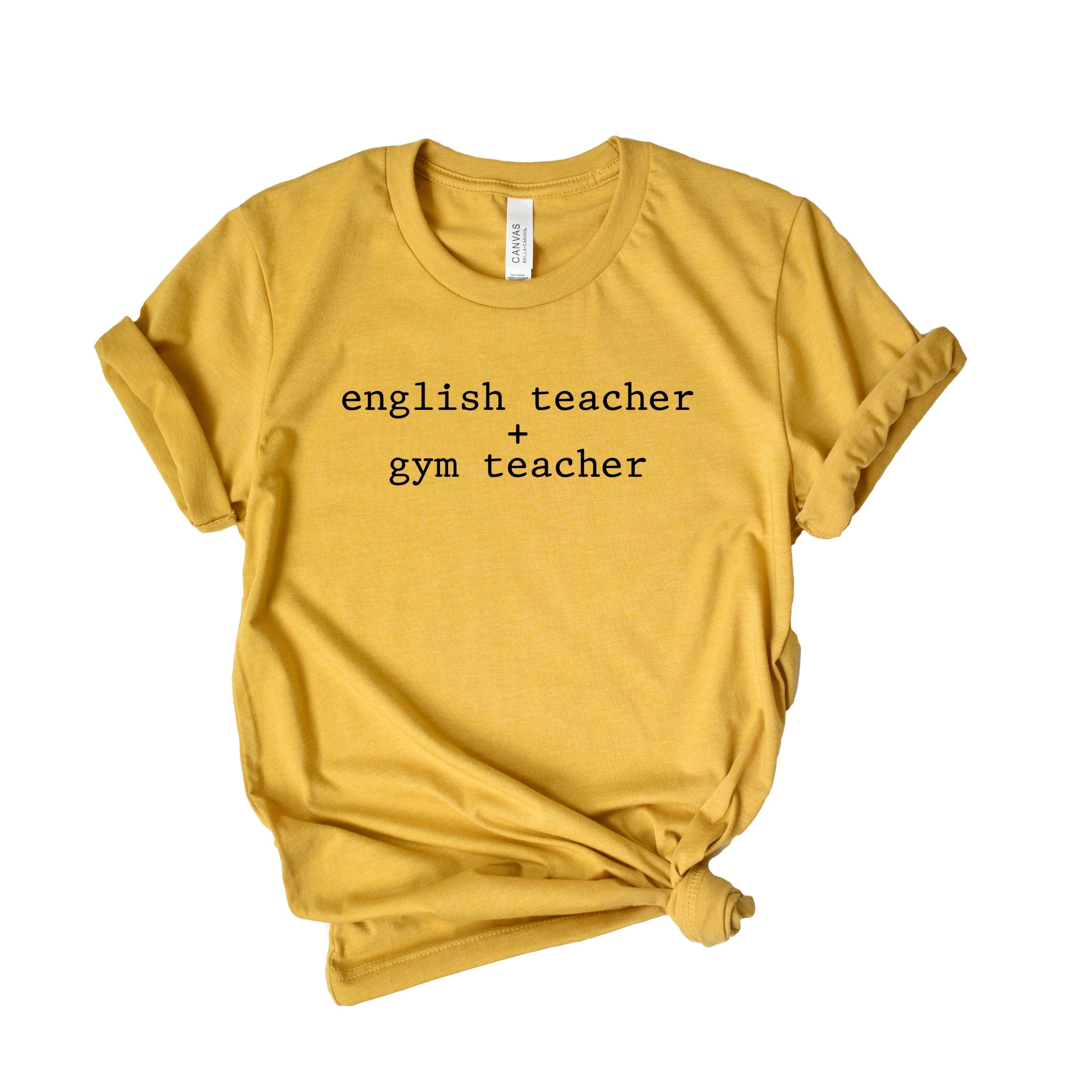 English Teacher + Gym Teacher Typewriter - Womens Short Sleeve Tee
