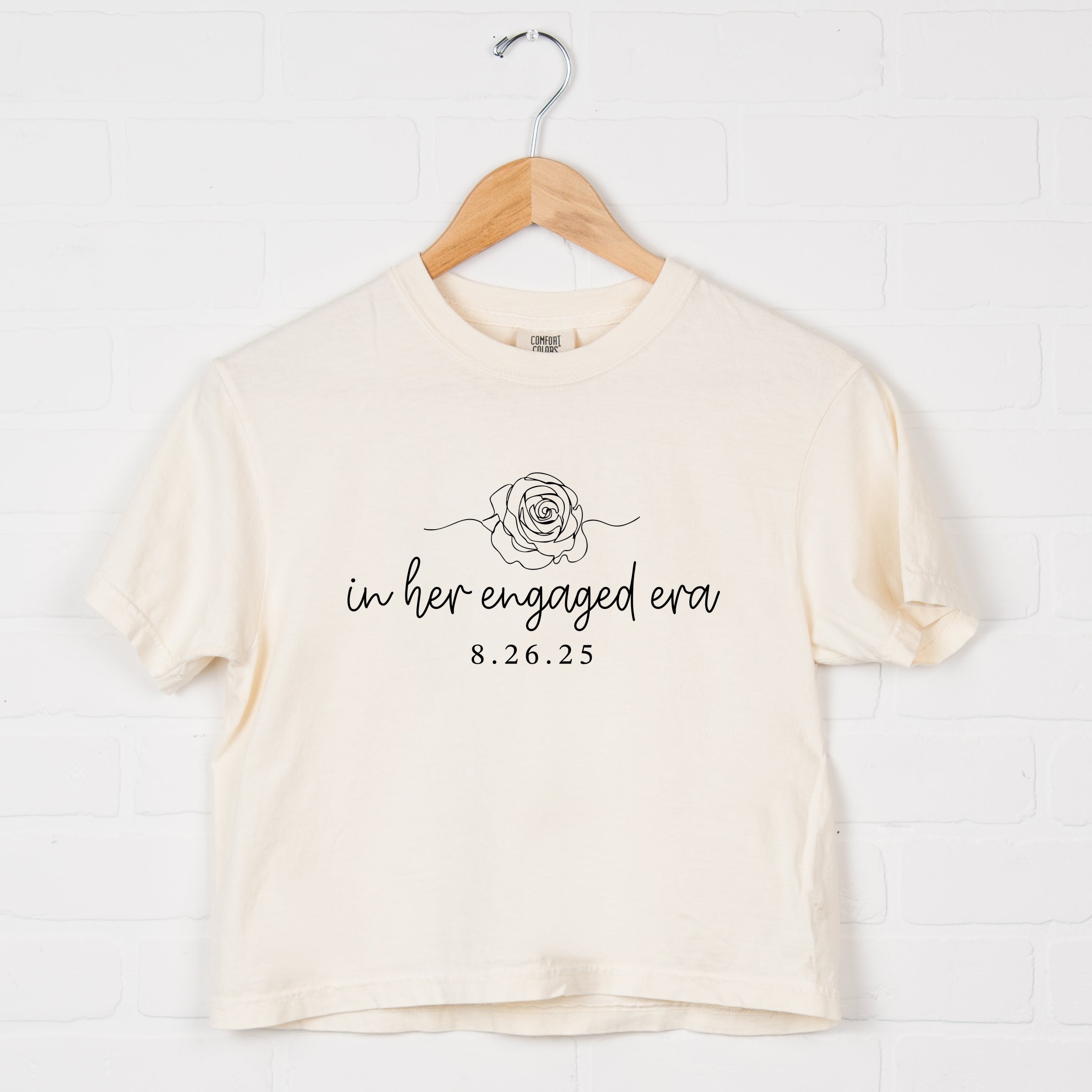 In Her Engaged Era - Womens Boxy Crop Top