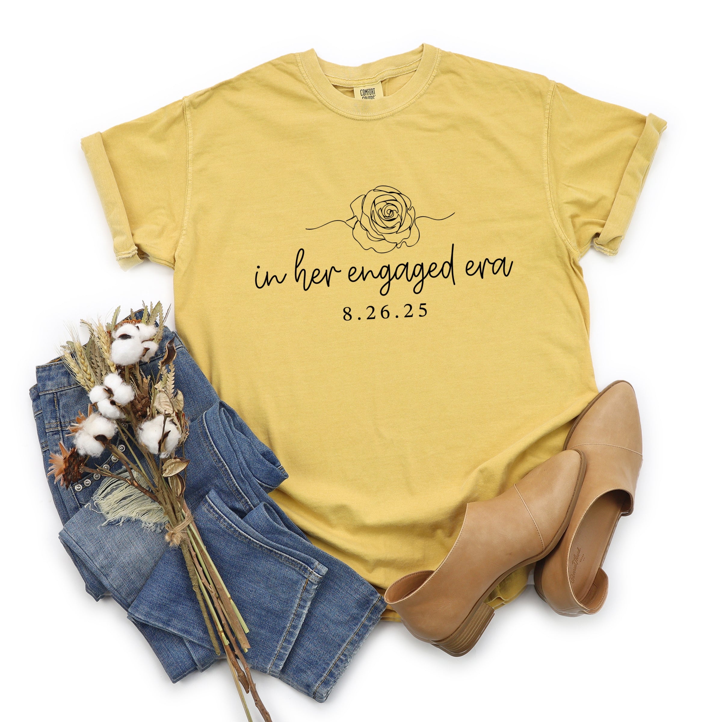 In Her Engaged Era - Womens Garment Dyed Tee