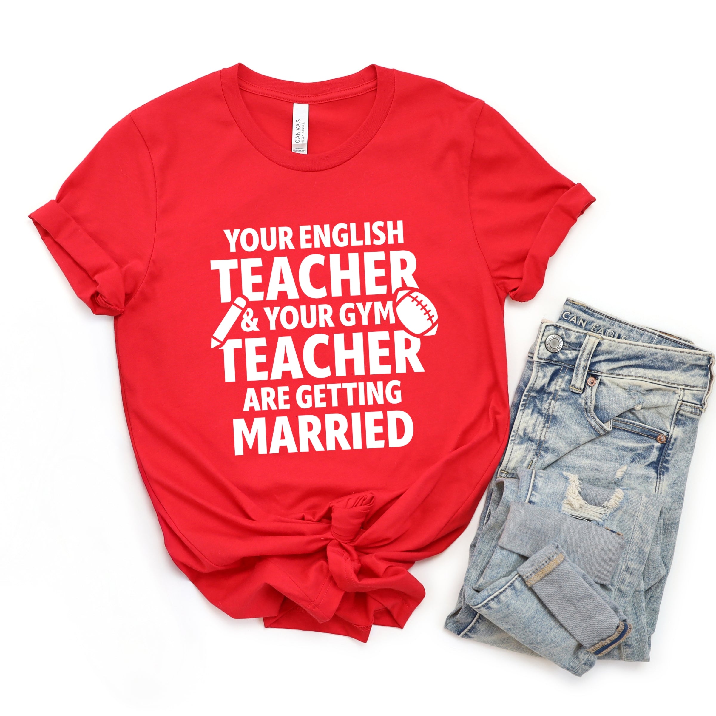 Your English Teacher and Your Gym Teacher Block - Women's Short Sleeve Tee