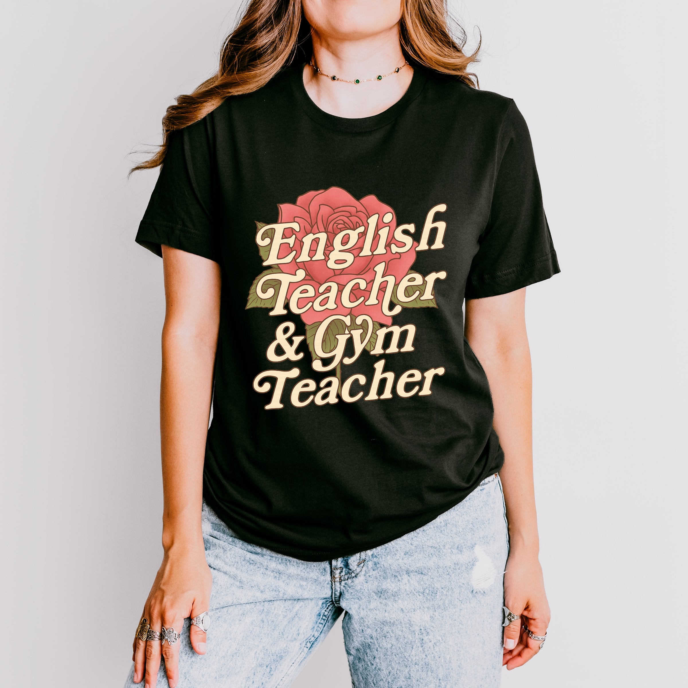 English Teacher + Gym Teacher Rose - Womens Short Sleeve Tee