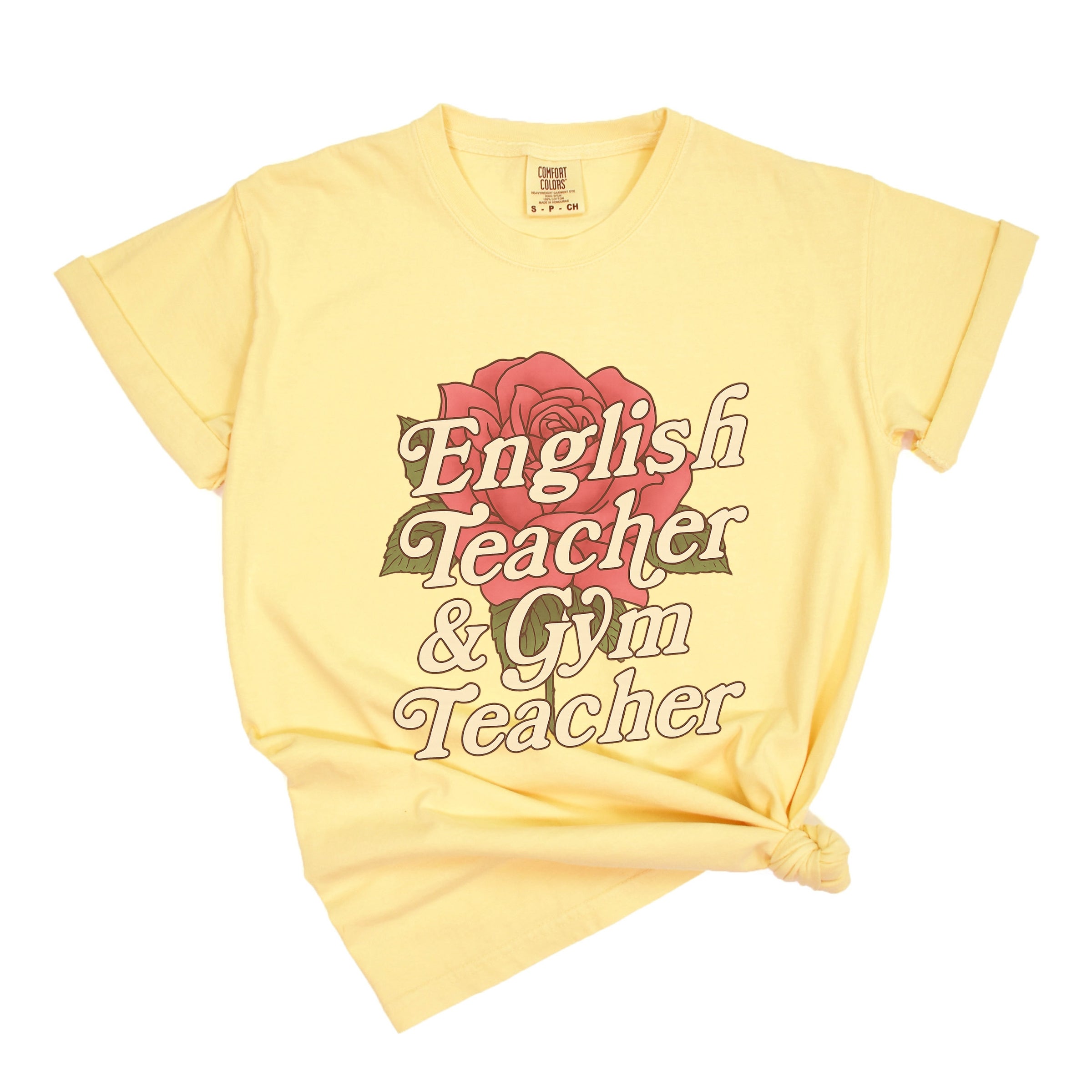 English Teacher + Gym Teacher Rose - Women's Garment Dyed Tee