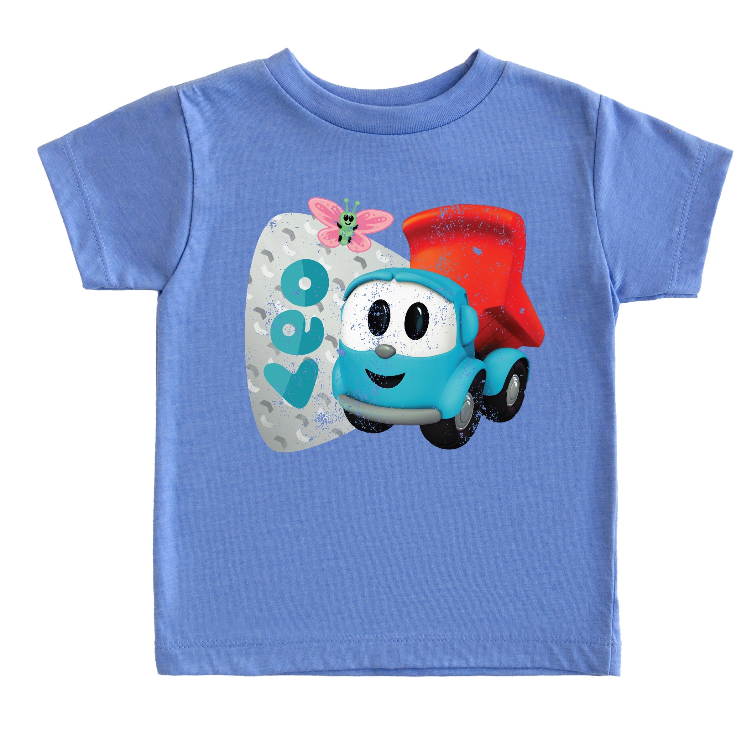 Leo the Truck Leo Name Distressed - Toddler Short Sleeve Graphic T-Shirt
