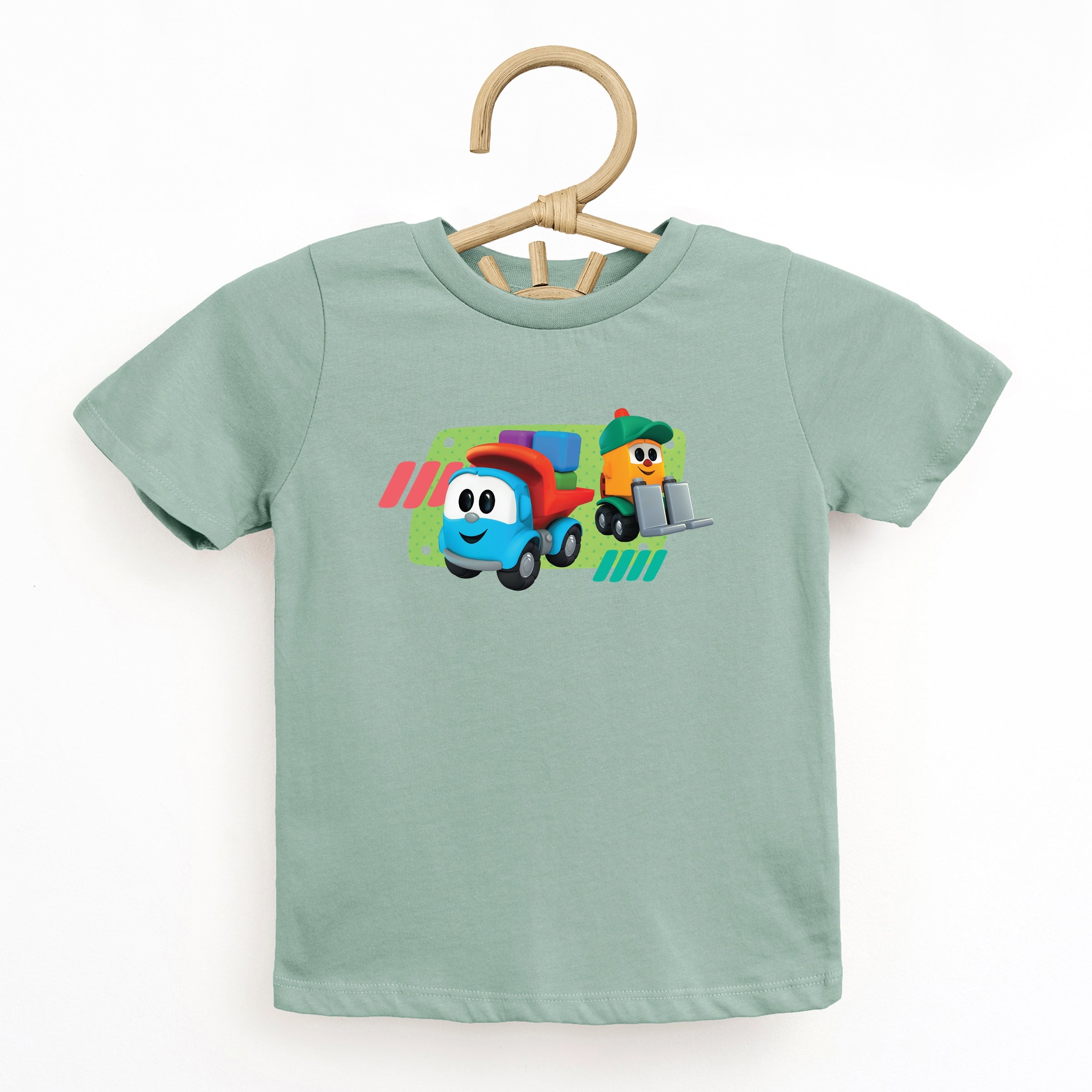 Leo the Truck Leo and Lifty Green - Toddler Short Sleeve Graphic T-Shirt