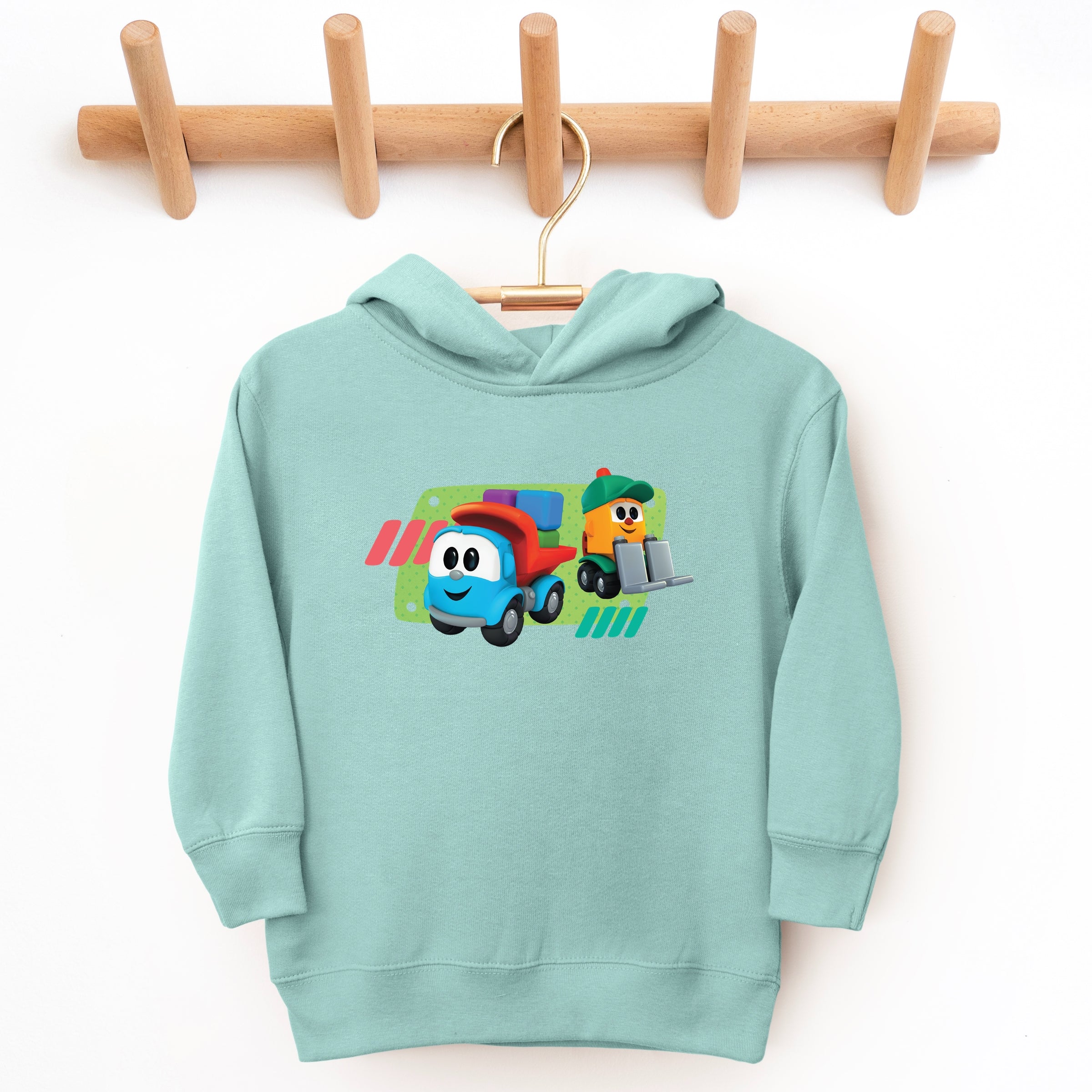 Leo the Truck Leo and Lifty Green - Toddler Hoodie