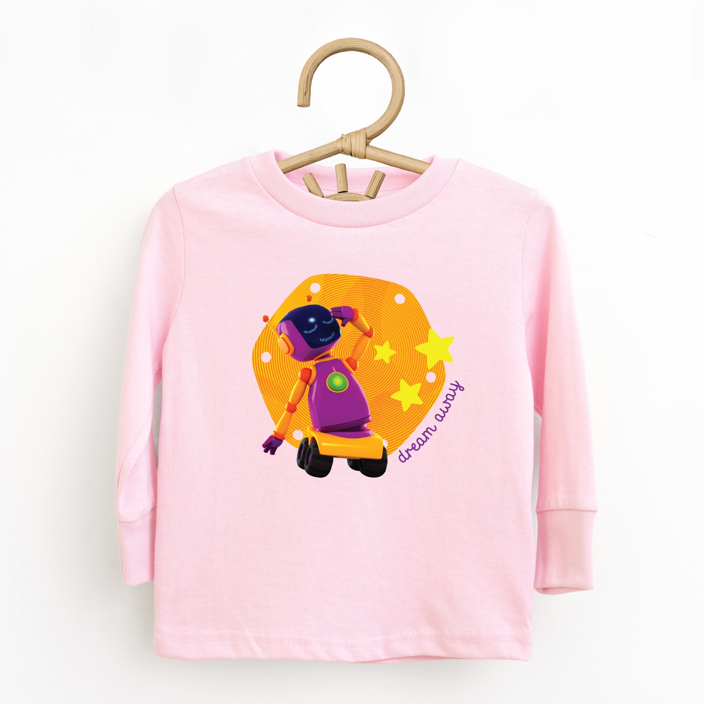 Leo the Truck Dream Away Robot - Kids Toddler Long Sleeve Graphic Tee