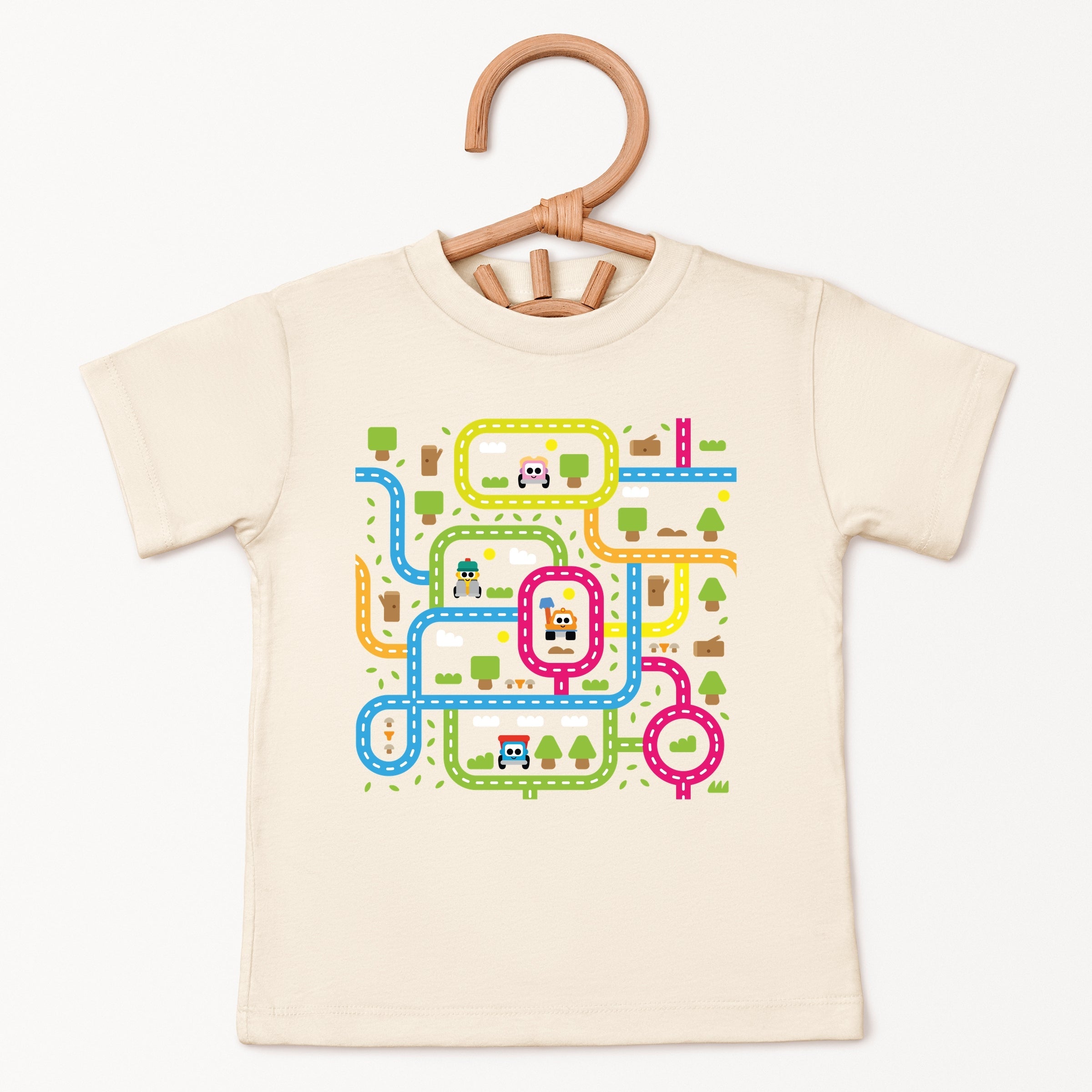 Leo The Truck Colorful Roads - Toddler Short Sleeve Graphic T-Shirt