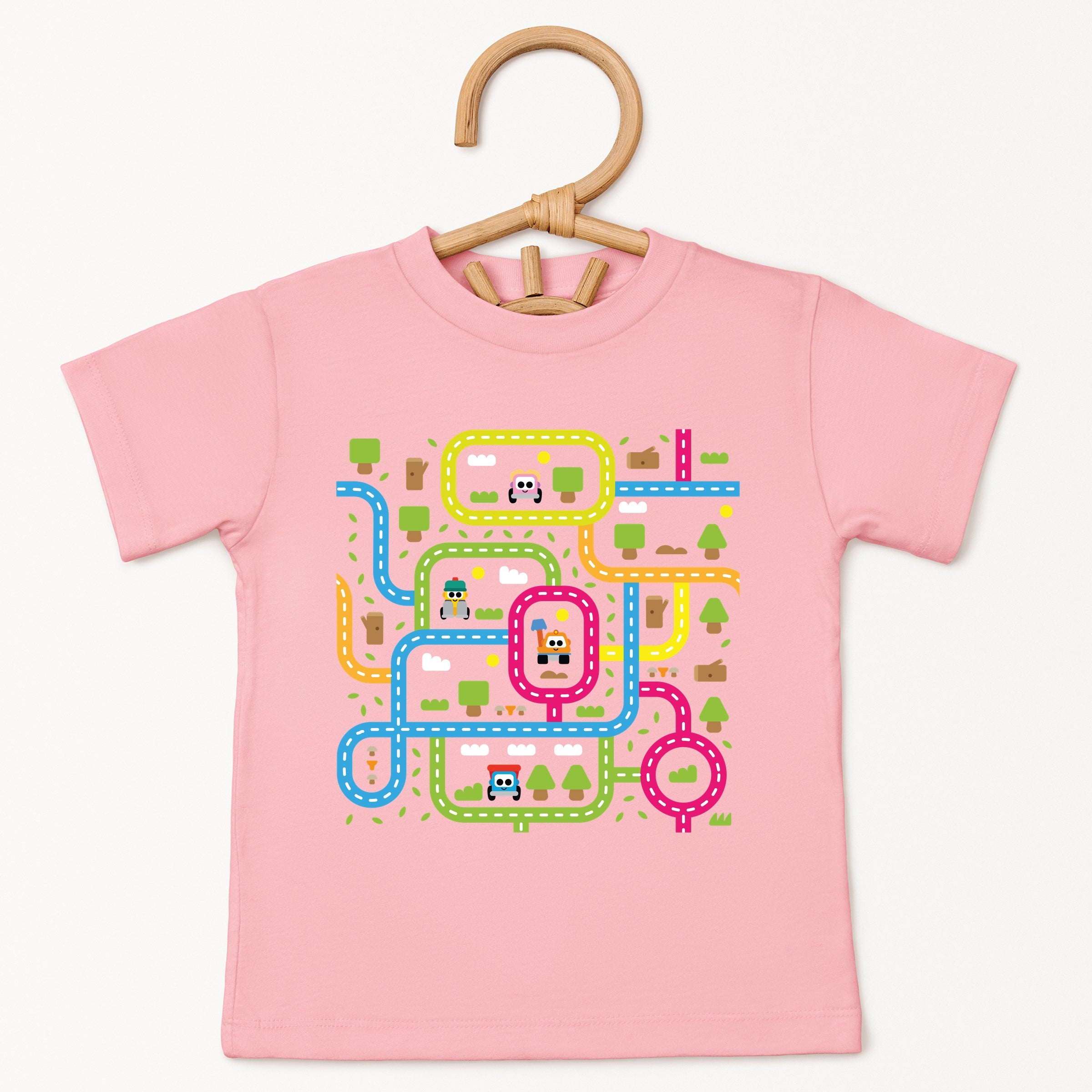 Leo The Truck Colorful Roads - Toddler Short Sleeve Graphic T-Shirt