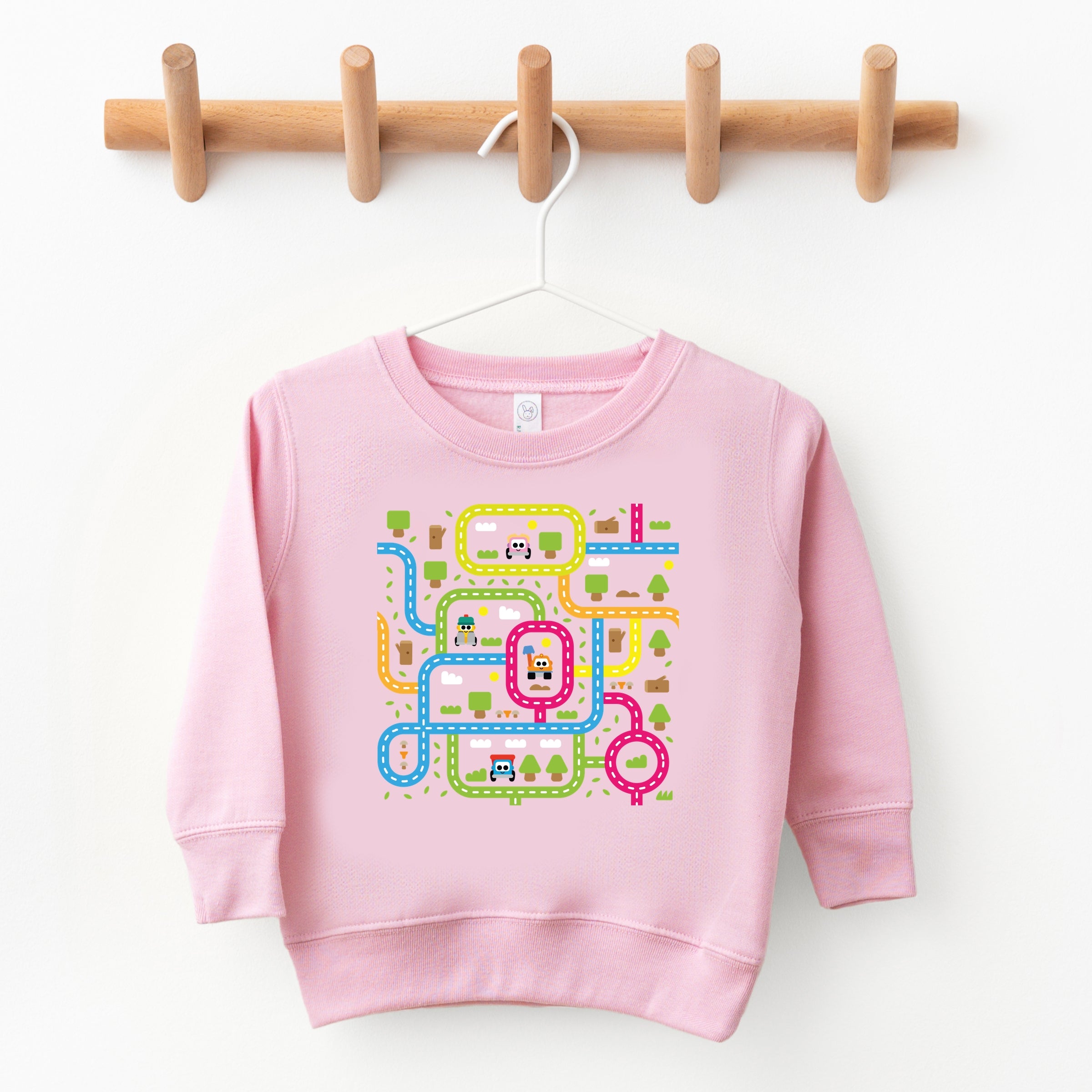 Leo The Truck Colorful Roads - Kids Toddler Graphic Sweatshirt