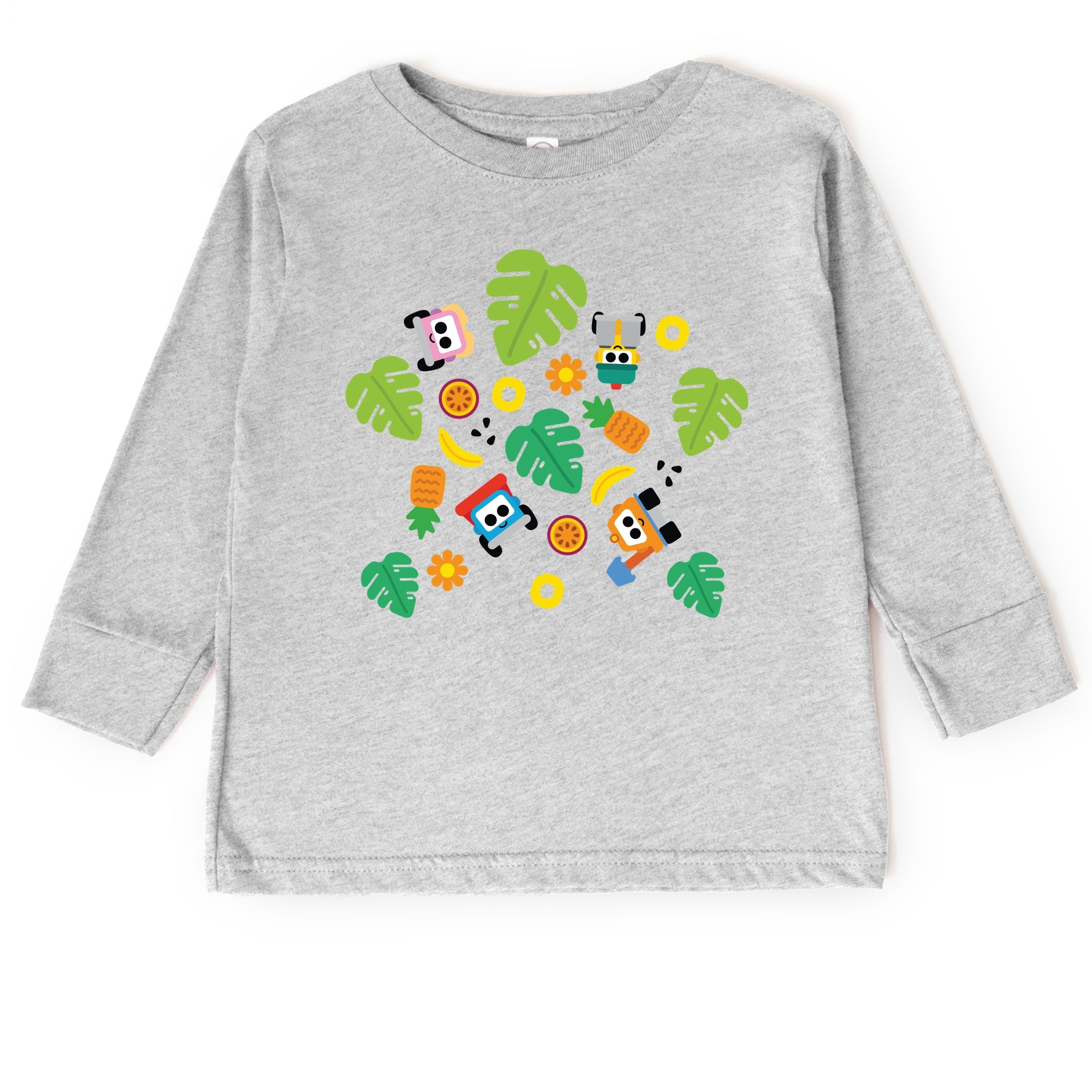 Leo the Truck Palm Leaves  - Toddler Long Sleeve Graphic Tee